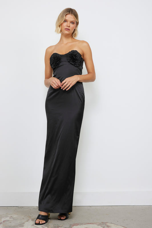 My Eyes Are Up Here Black Dress