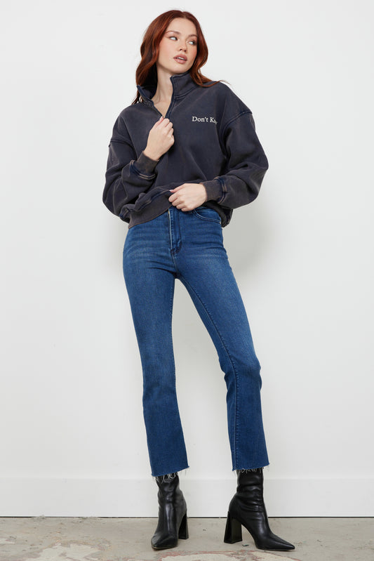 Don’t Know Don’t Care Navy Sweatshirt