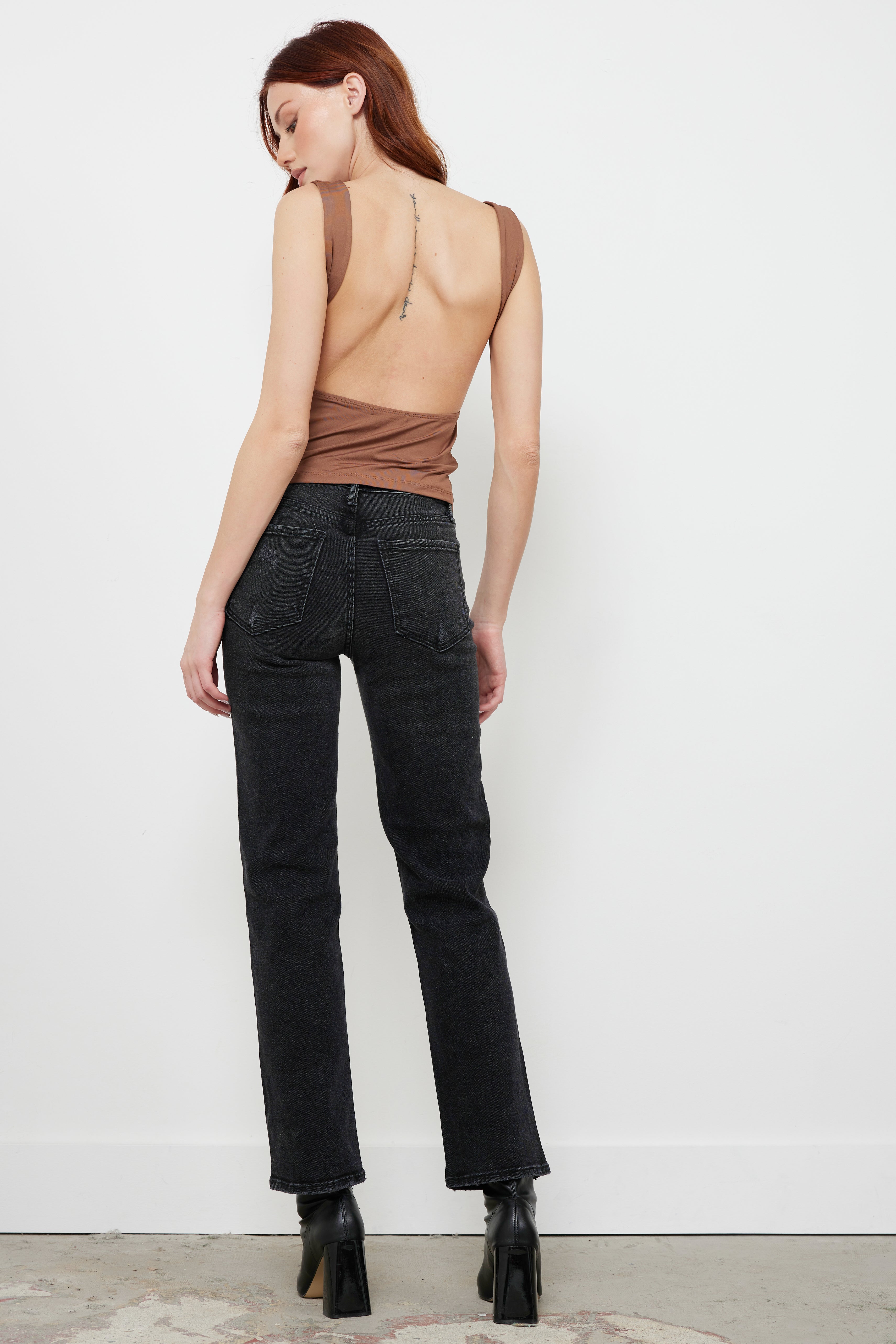 Full Of Myself Washed Black Jeans