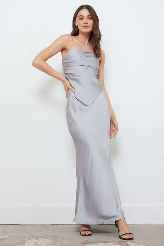 Say Something Silver Skirt