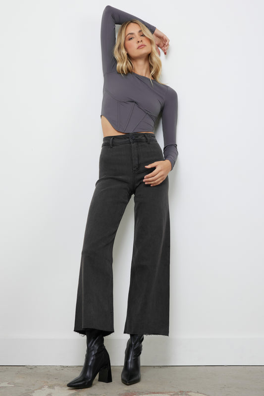 Emily Washed Black Denim Pants