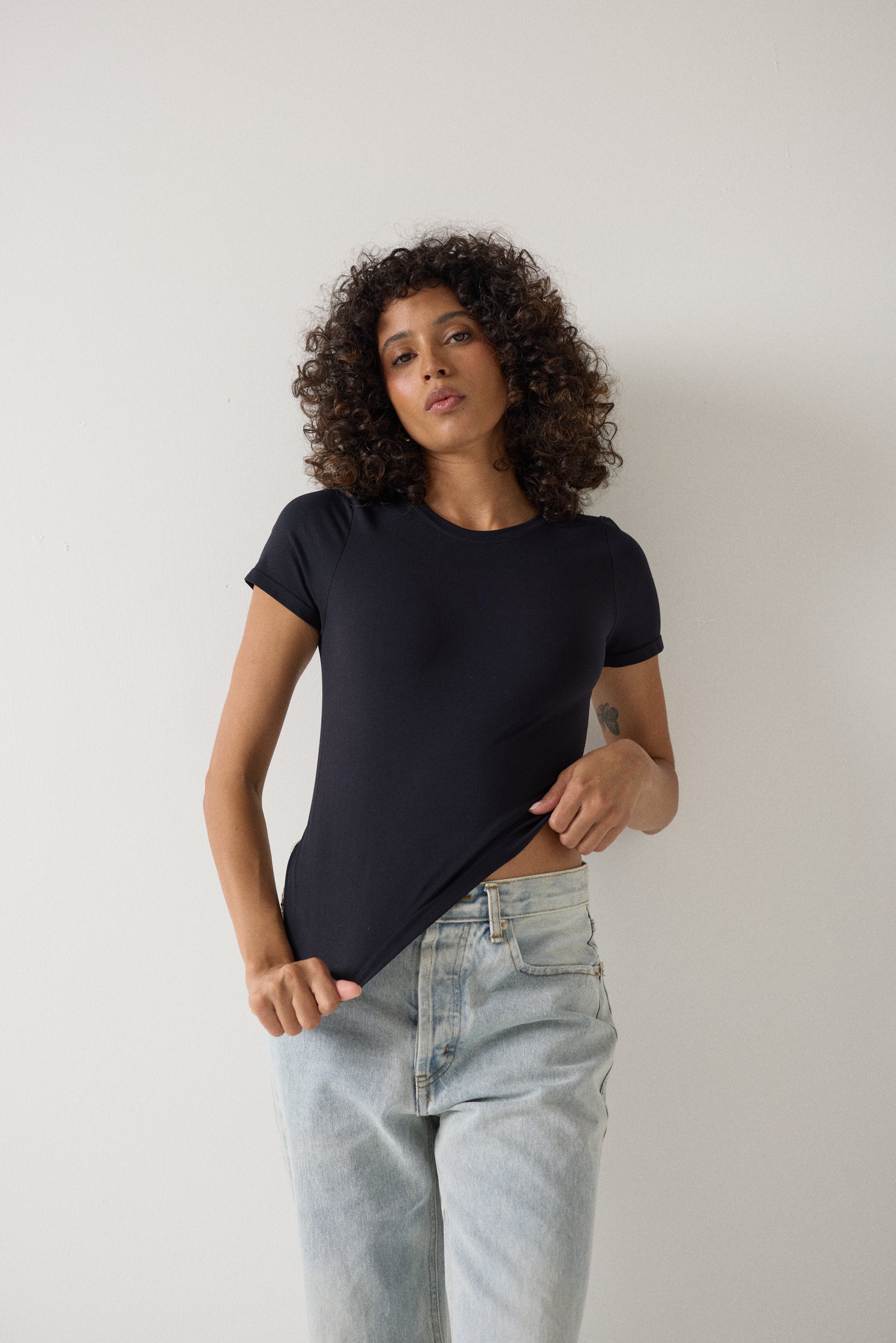 Just Chilling Black T-Shirt - Bobbles & Lace