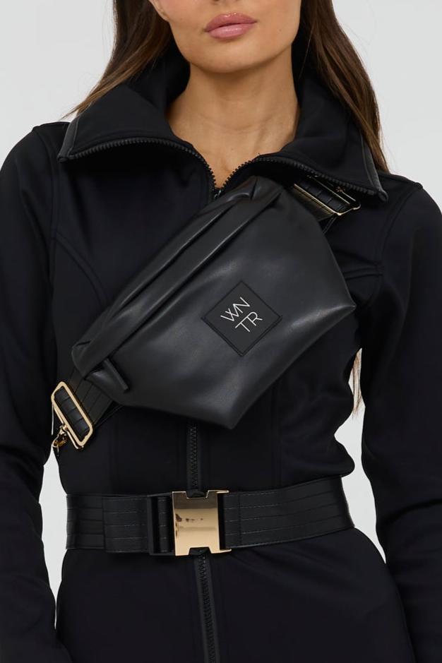WNTR Onyx Leather Belt Bag