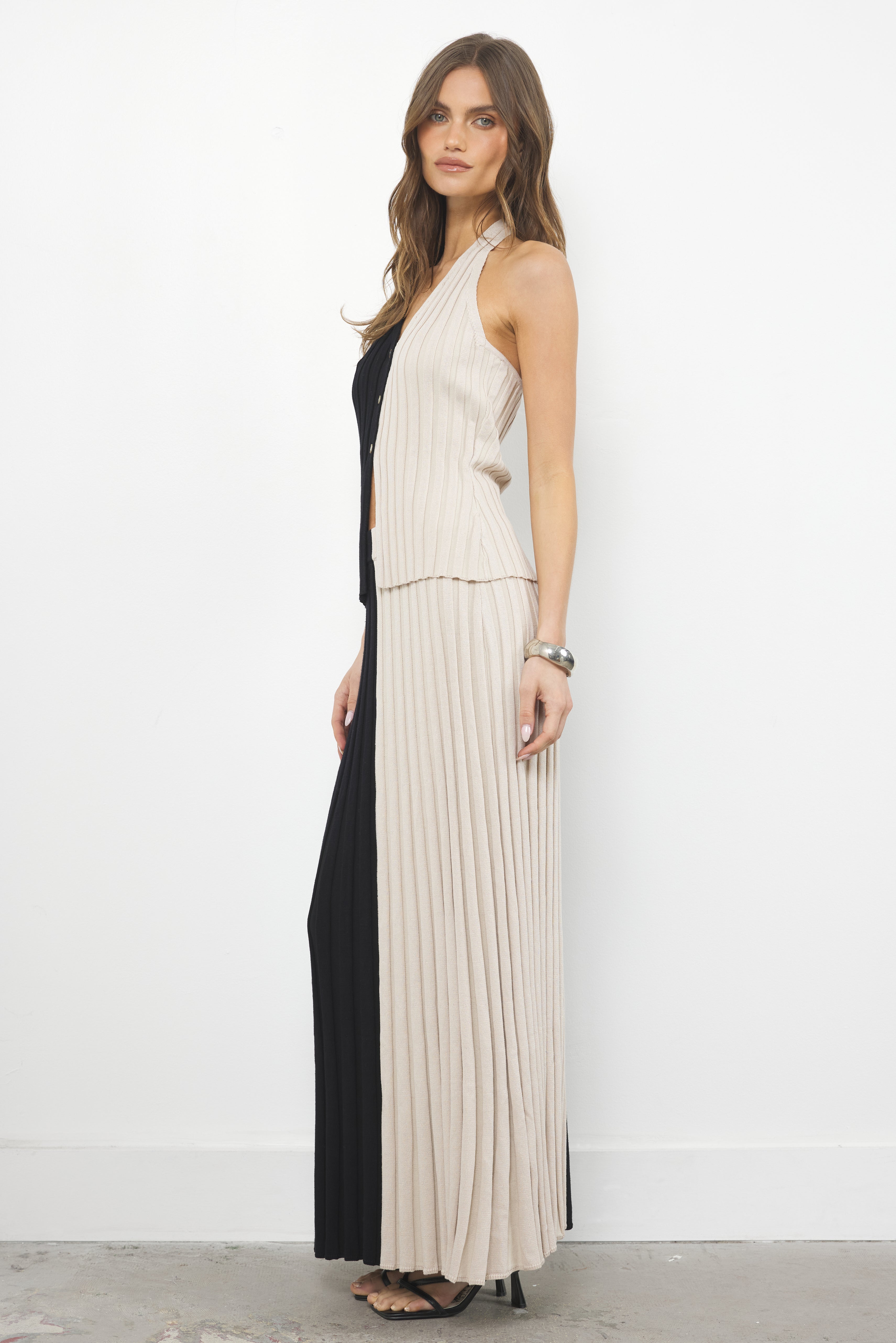 So Strange Black Taupe Skirt