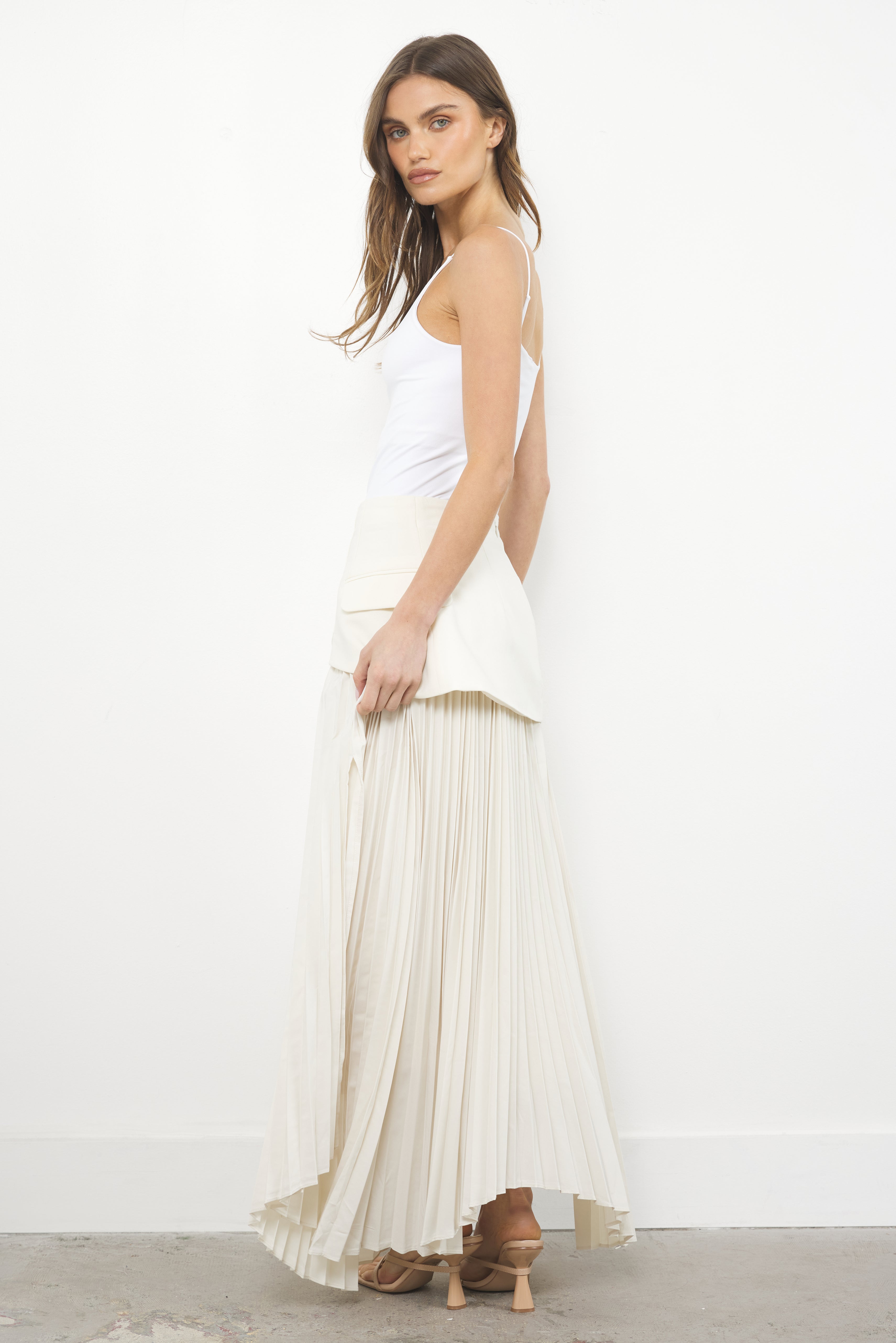 Money Moves Ivory Skirt