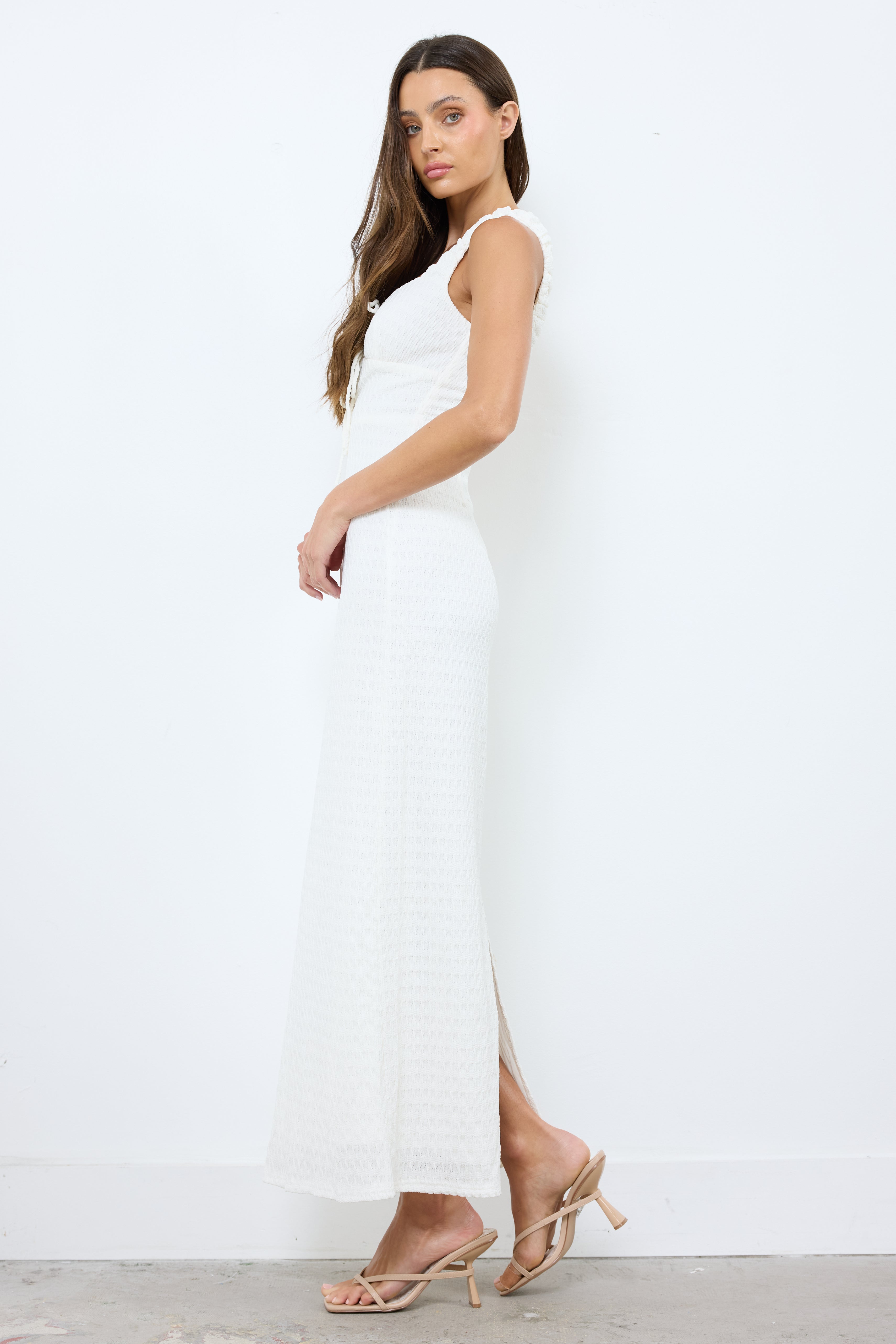 When I Look In Your Eyes Cream Dress