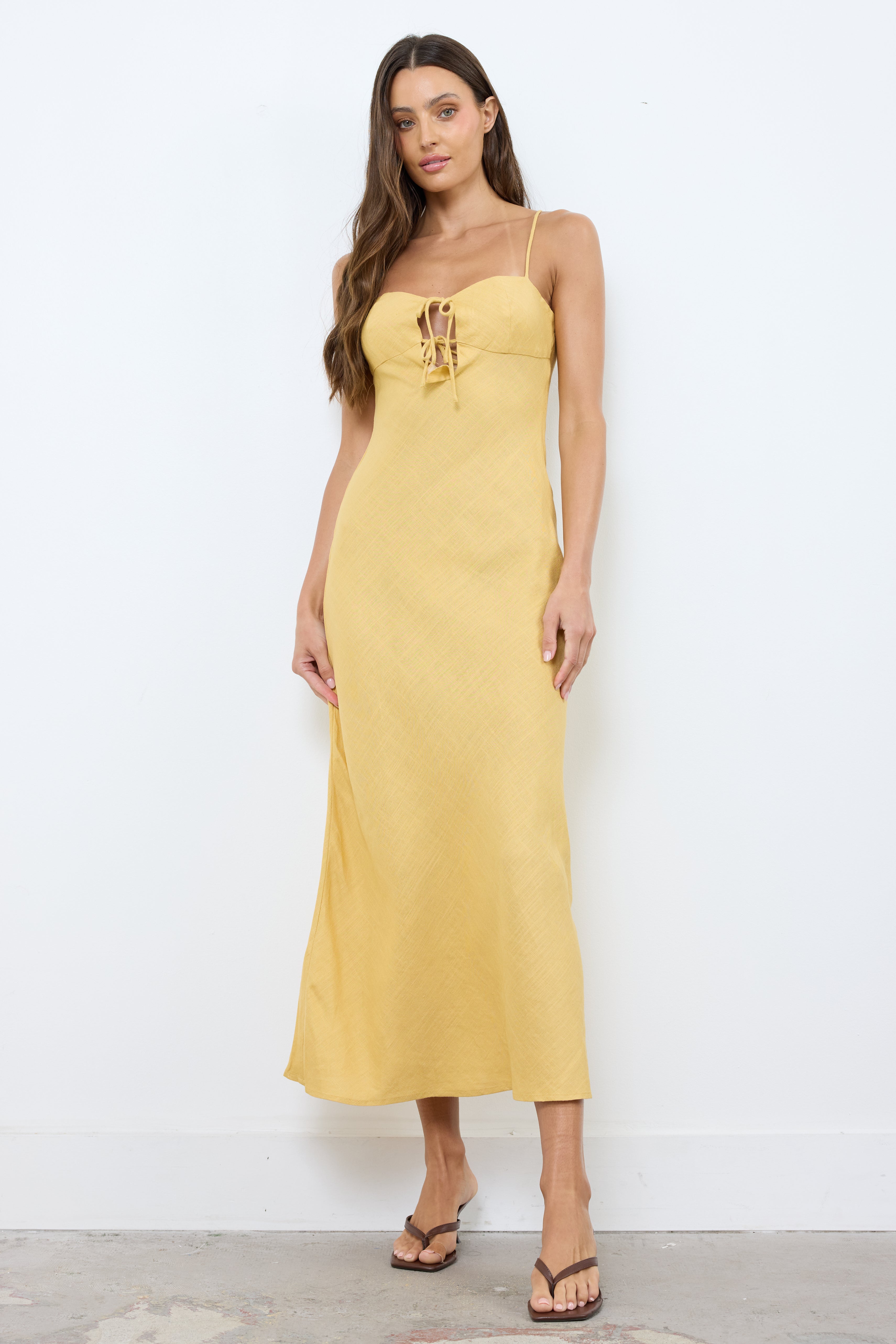 Open Book Honey Mustard Dress