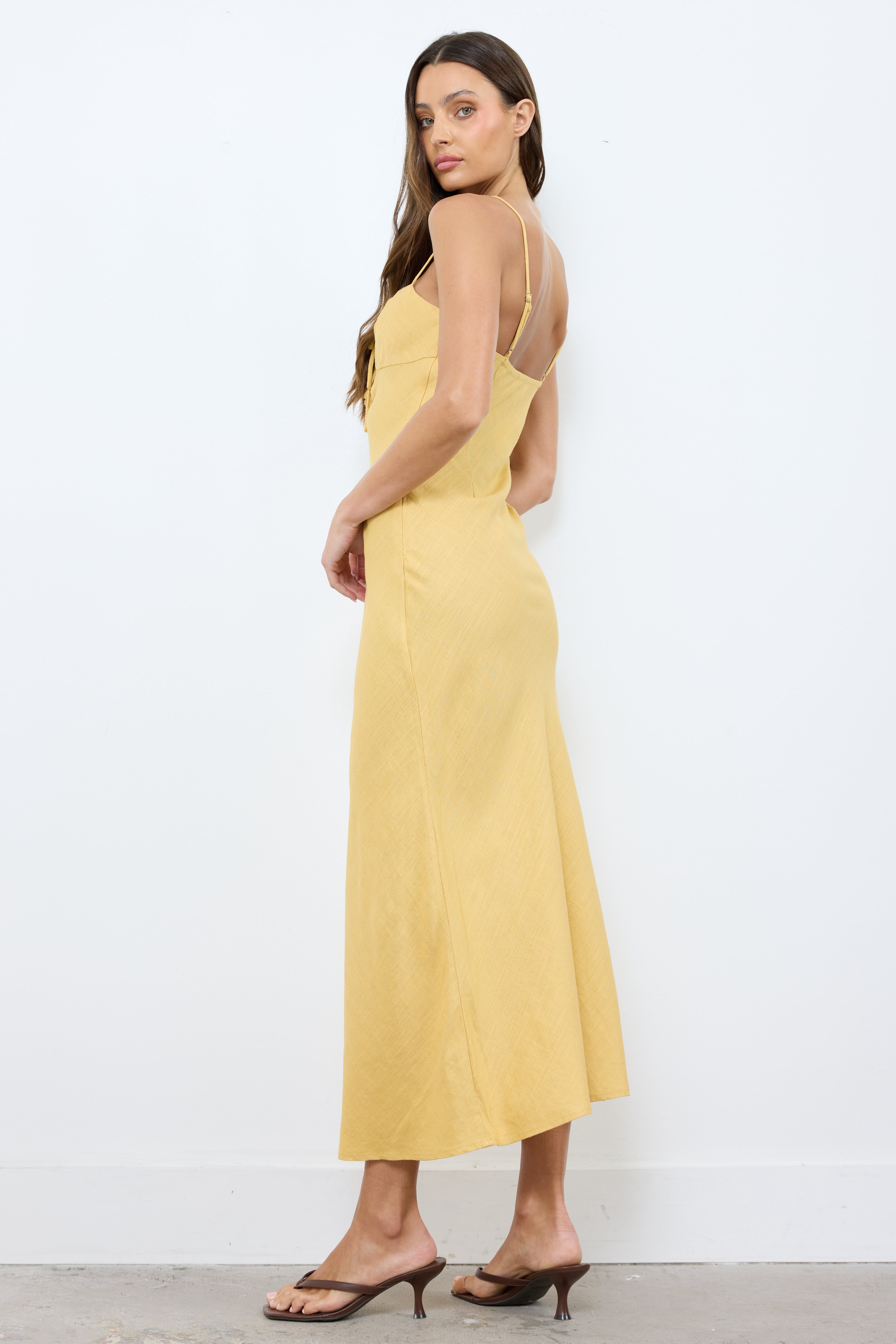 Open Book Honey Mustard Dress