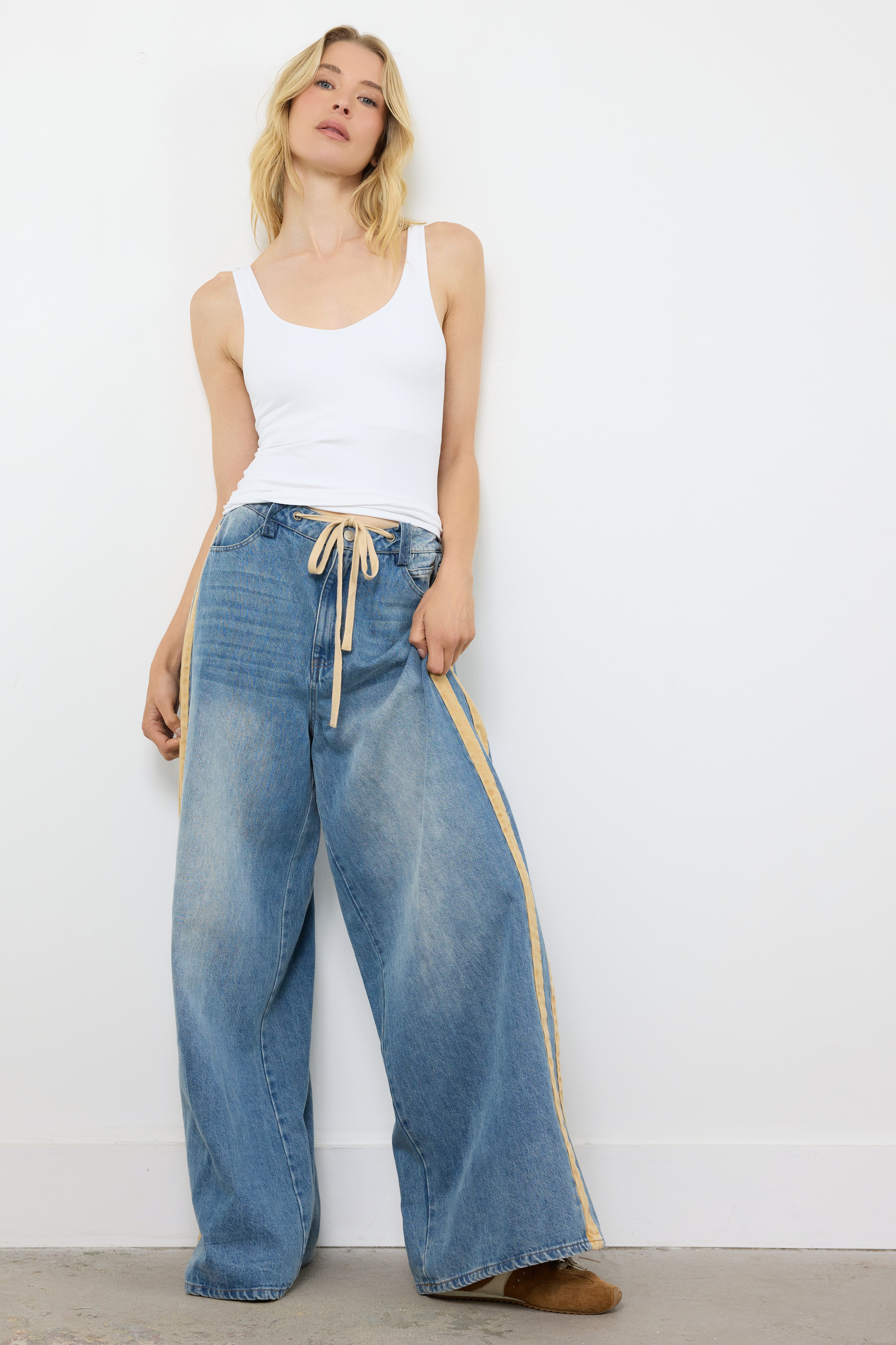 Chill Girl Denim Khaki Pants