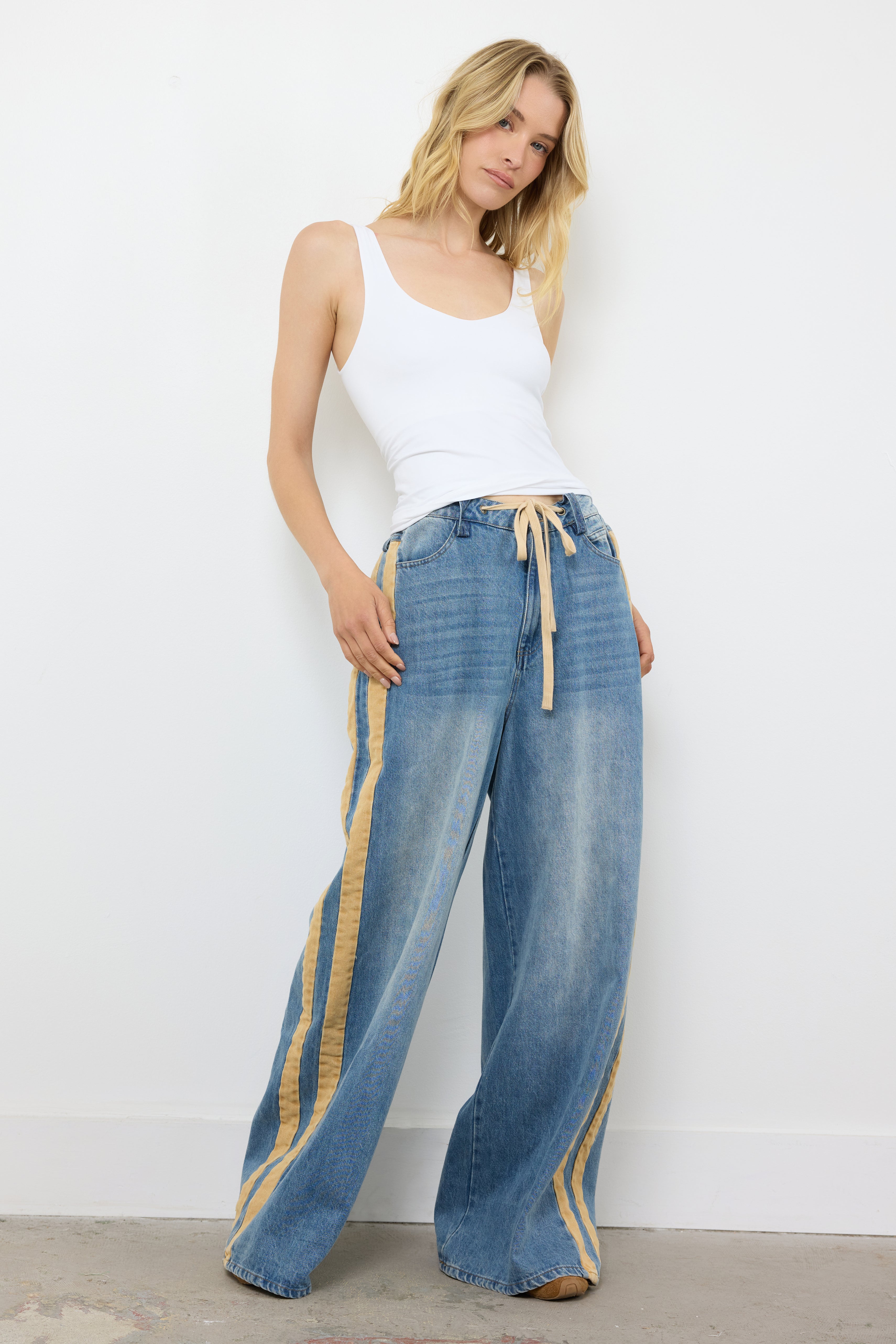 Chill Girl Denim Khaki Pants