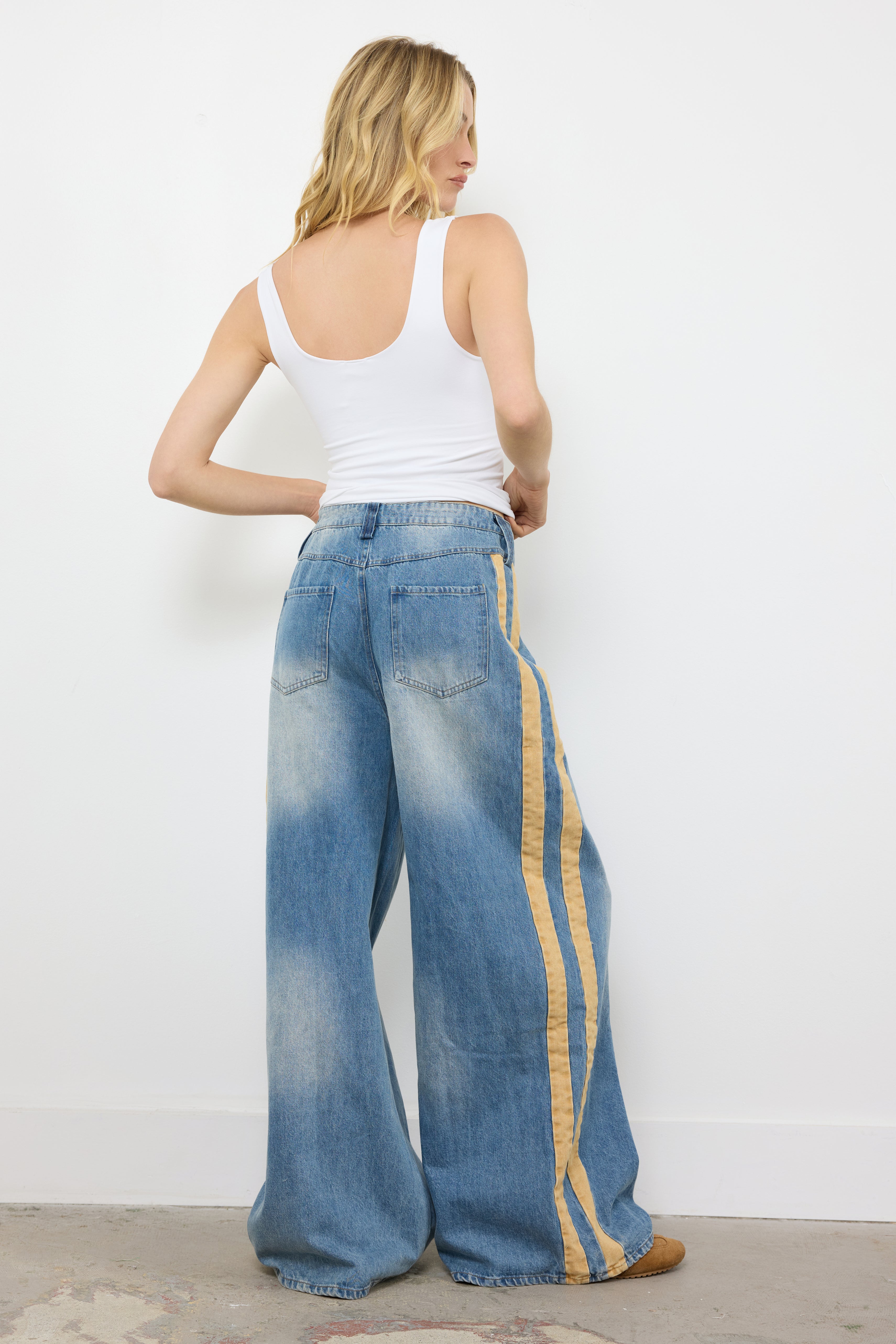 Chill Girl Denim Khaki Pants