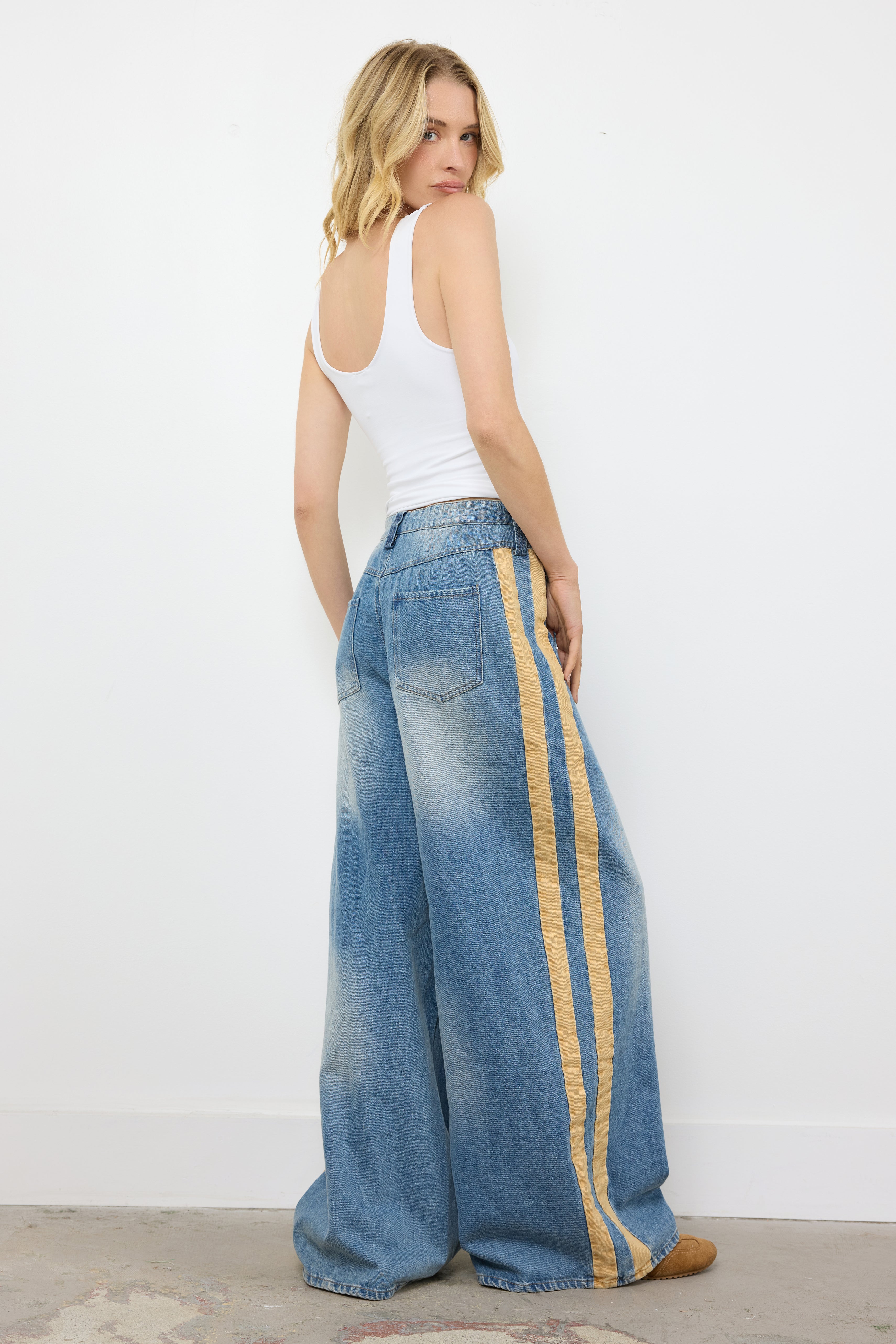 Chill Girl Denim Khaki Pants