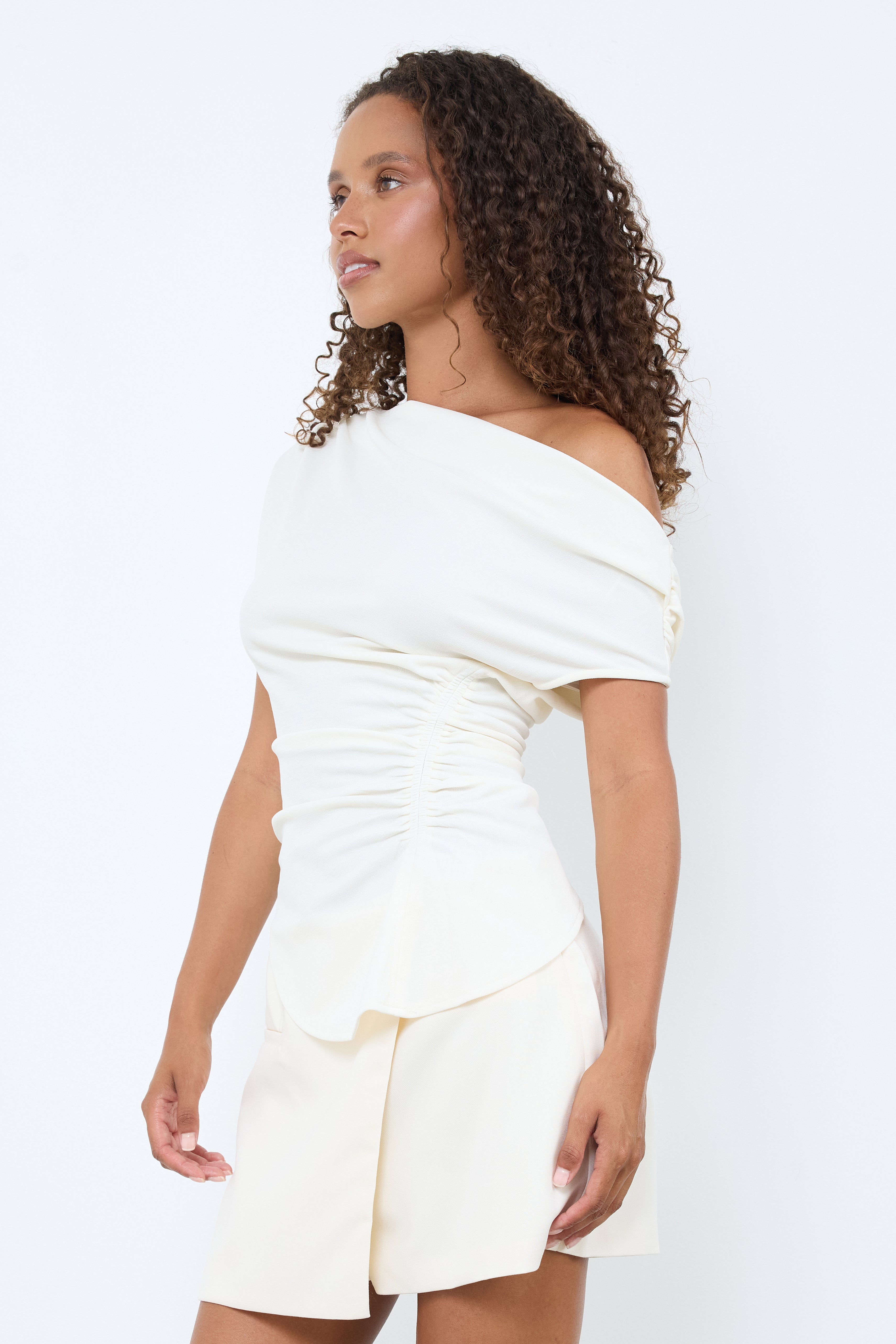Go About Your Day Off White Top