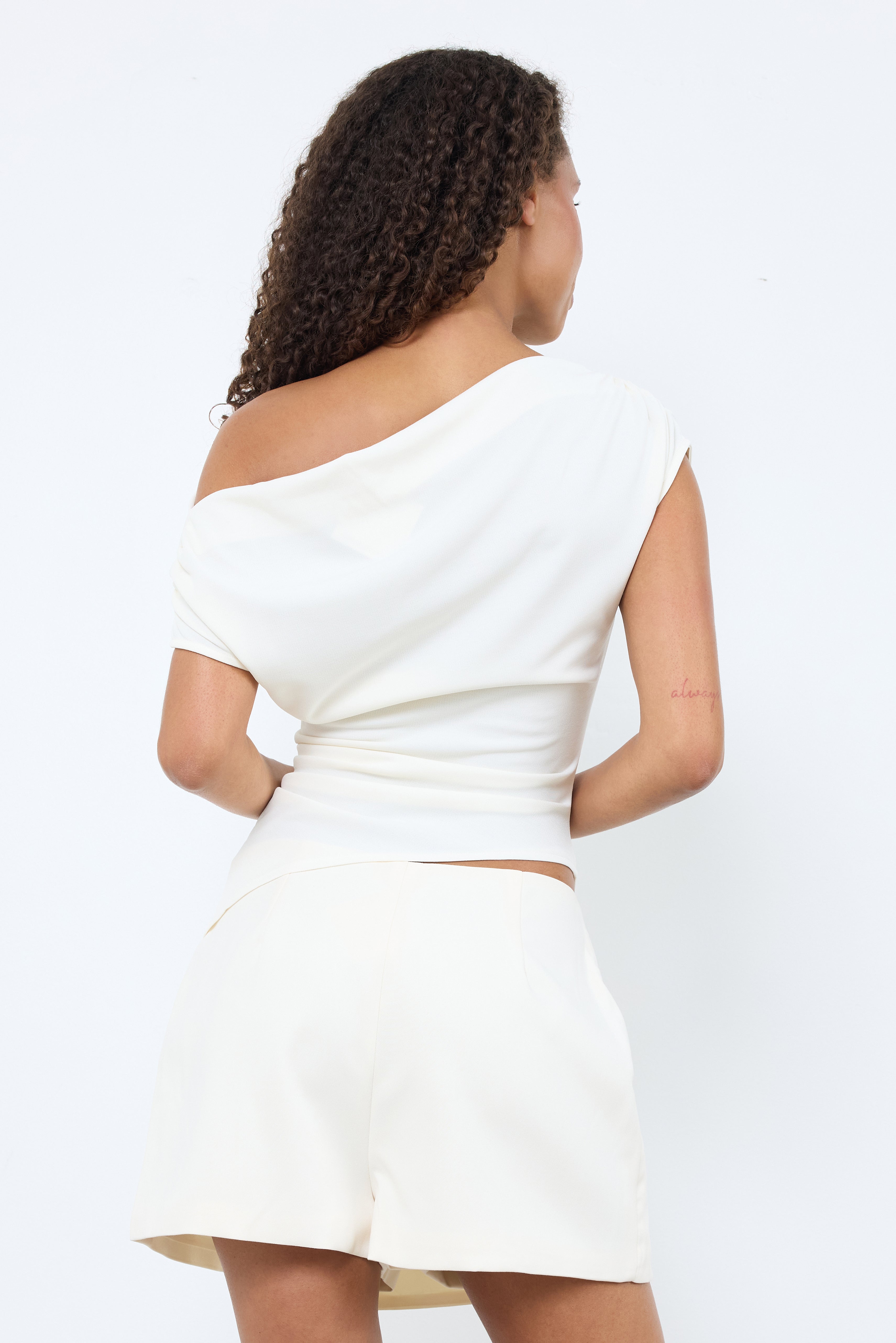 Go About Your Day Off White Top