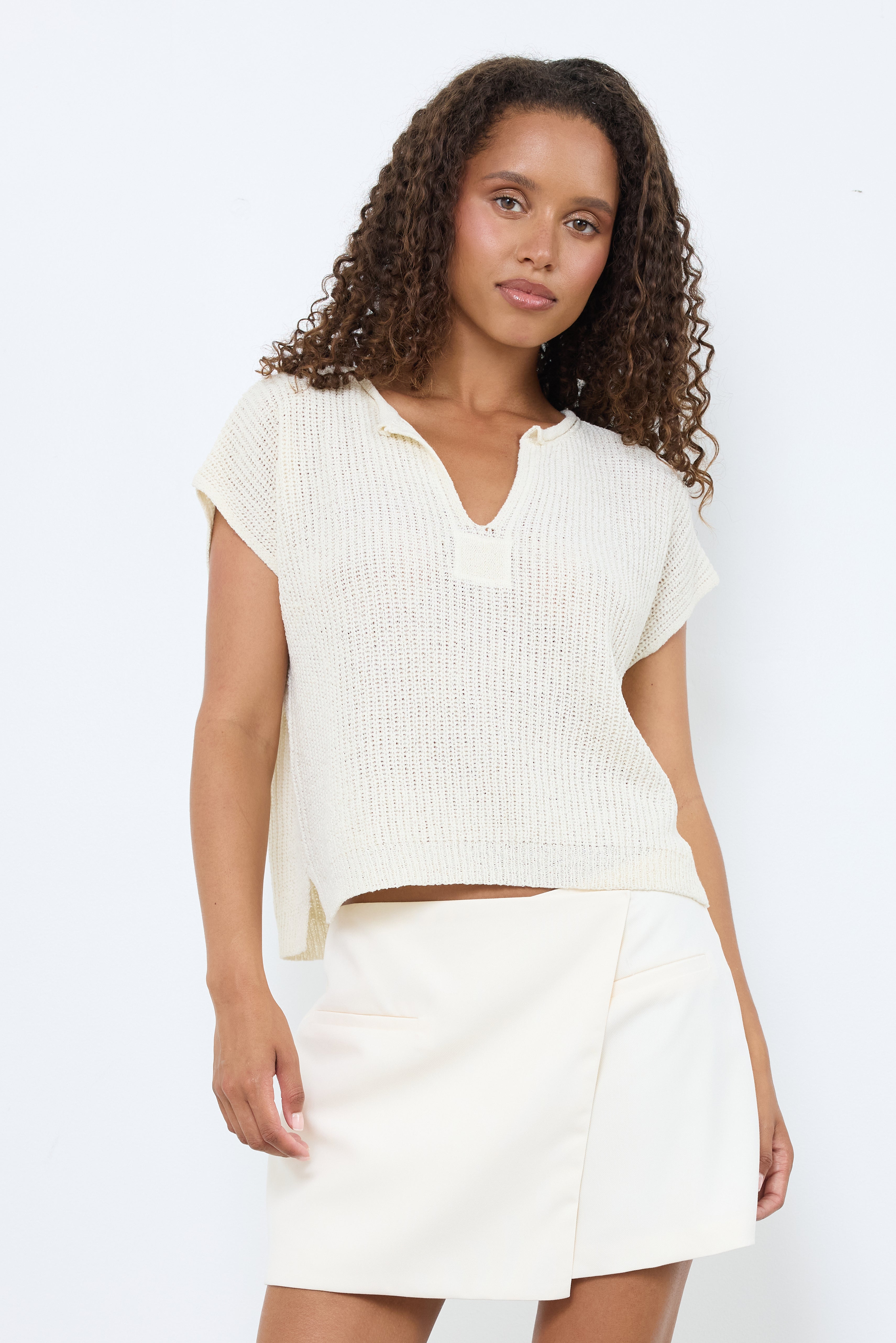 Prep In My Step Cream Knit Top