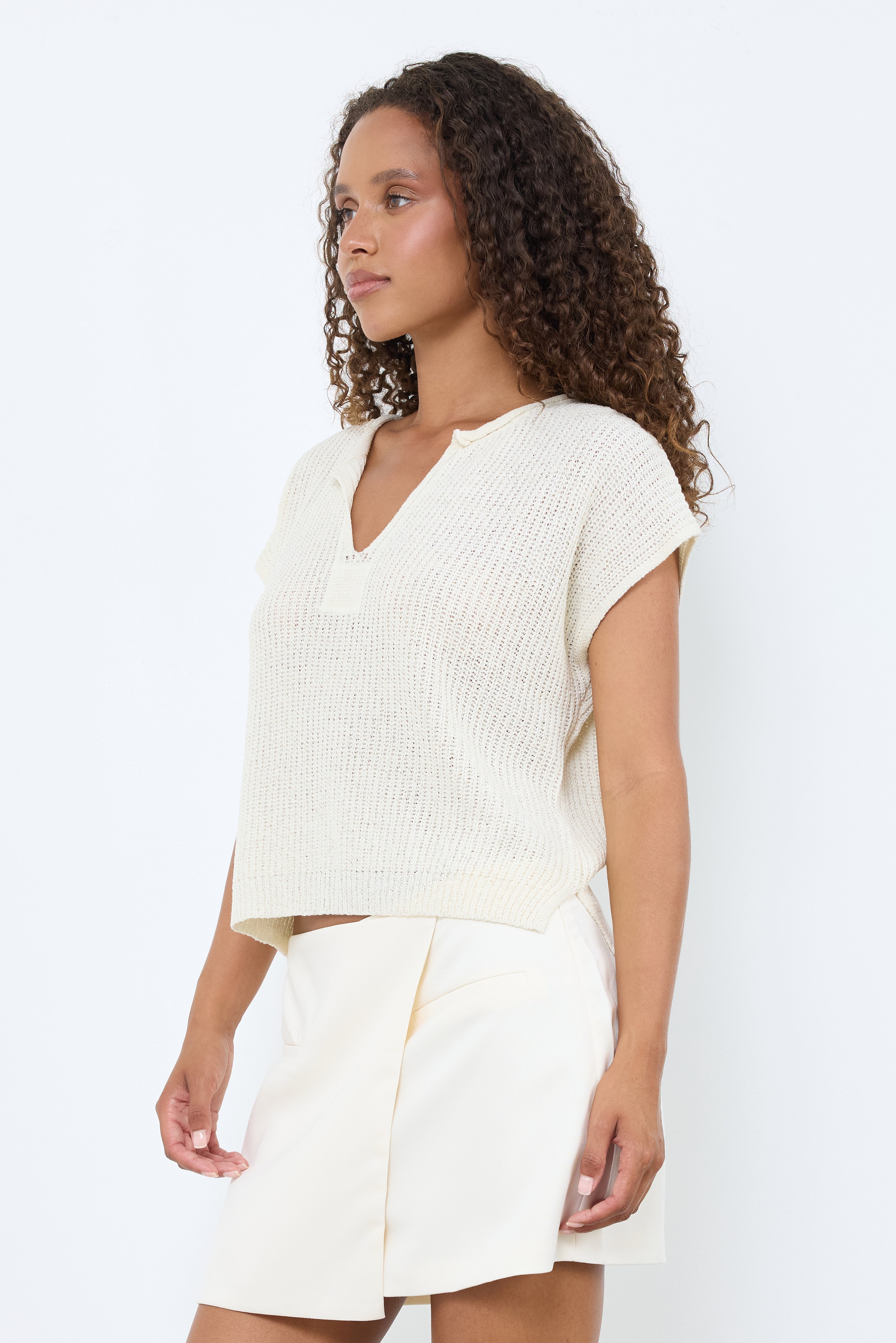 Prep In My Step Cream Knit Top
