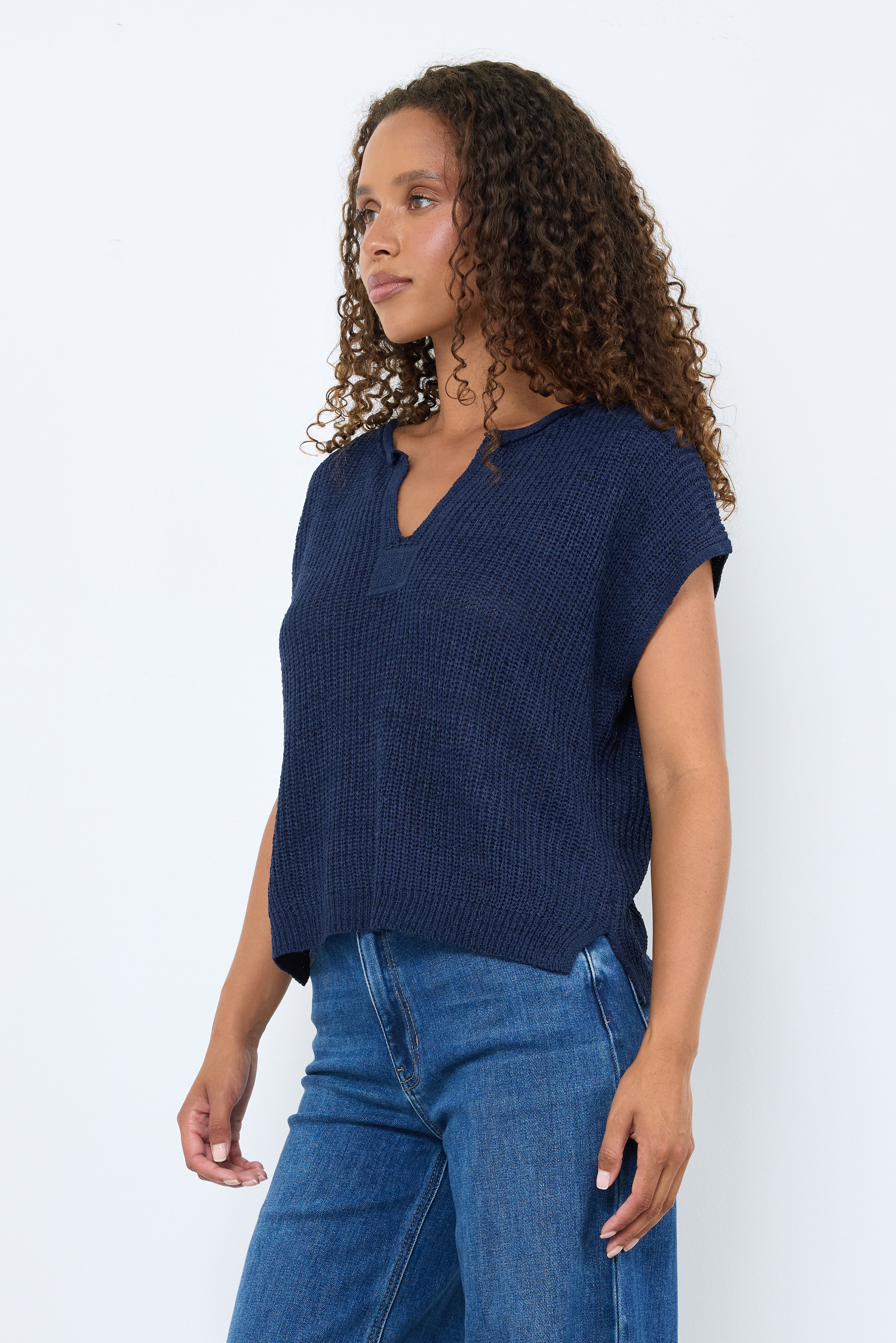 Prep In My Step Navy Knit Top