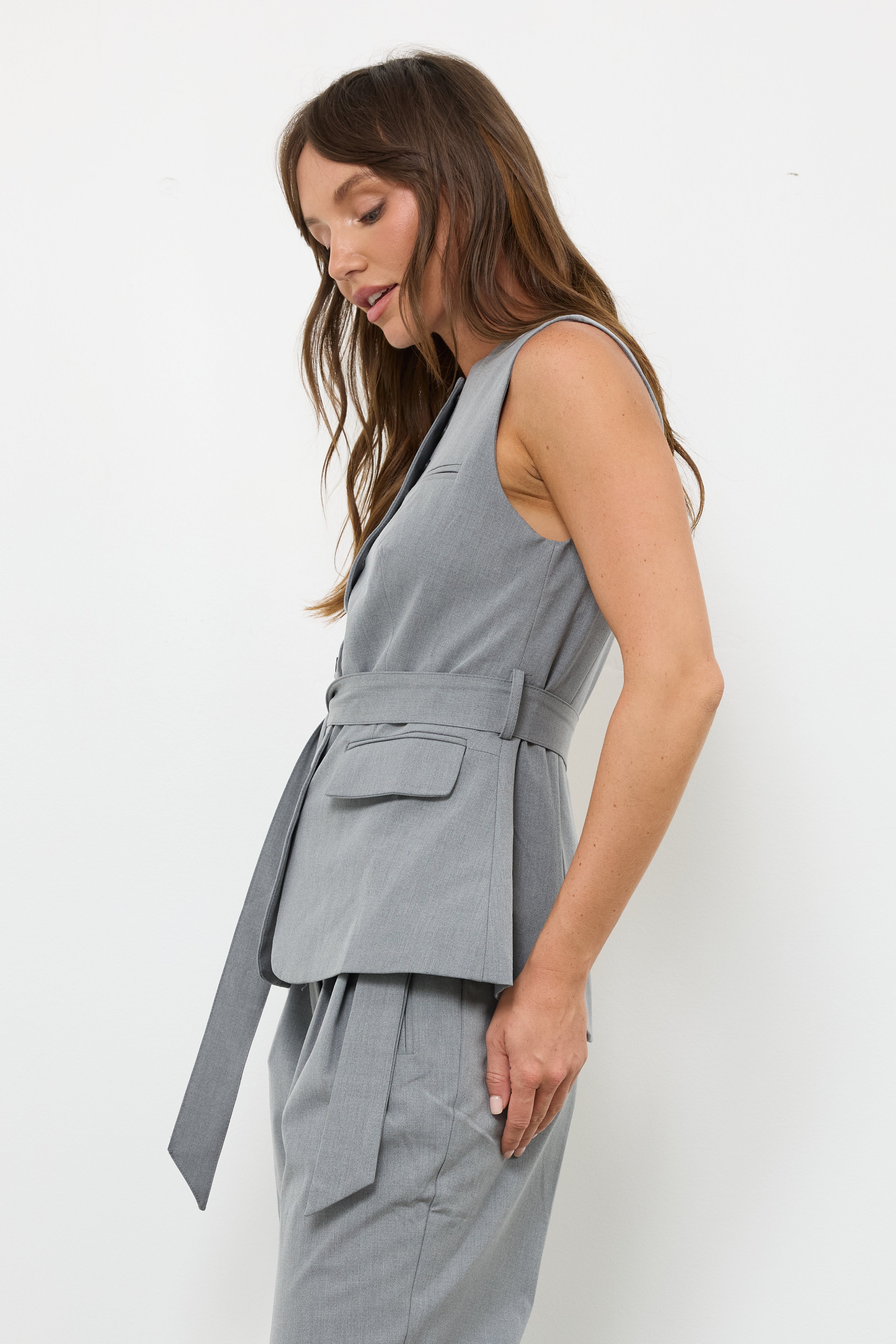 Jury Duty Grey Vest Top