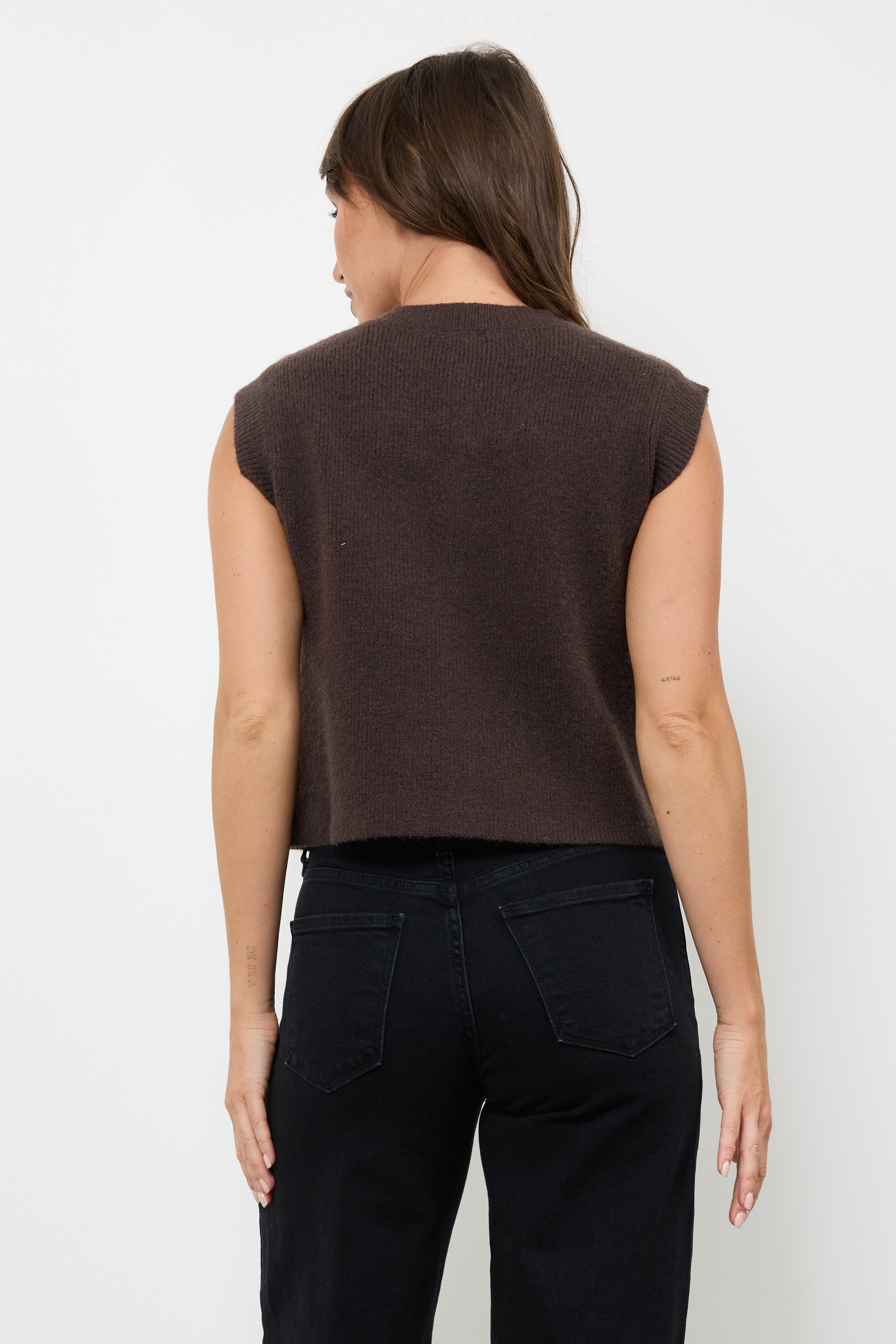 Study Session Brown Knit Top