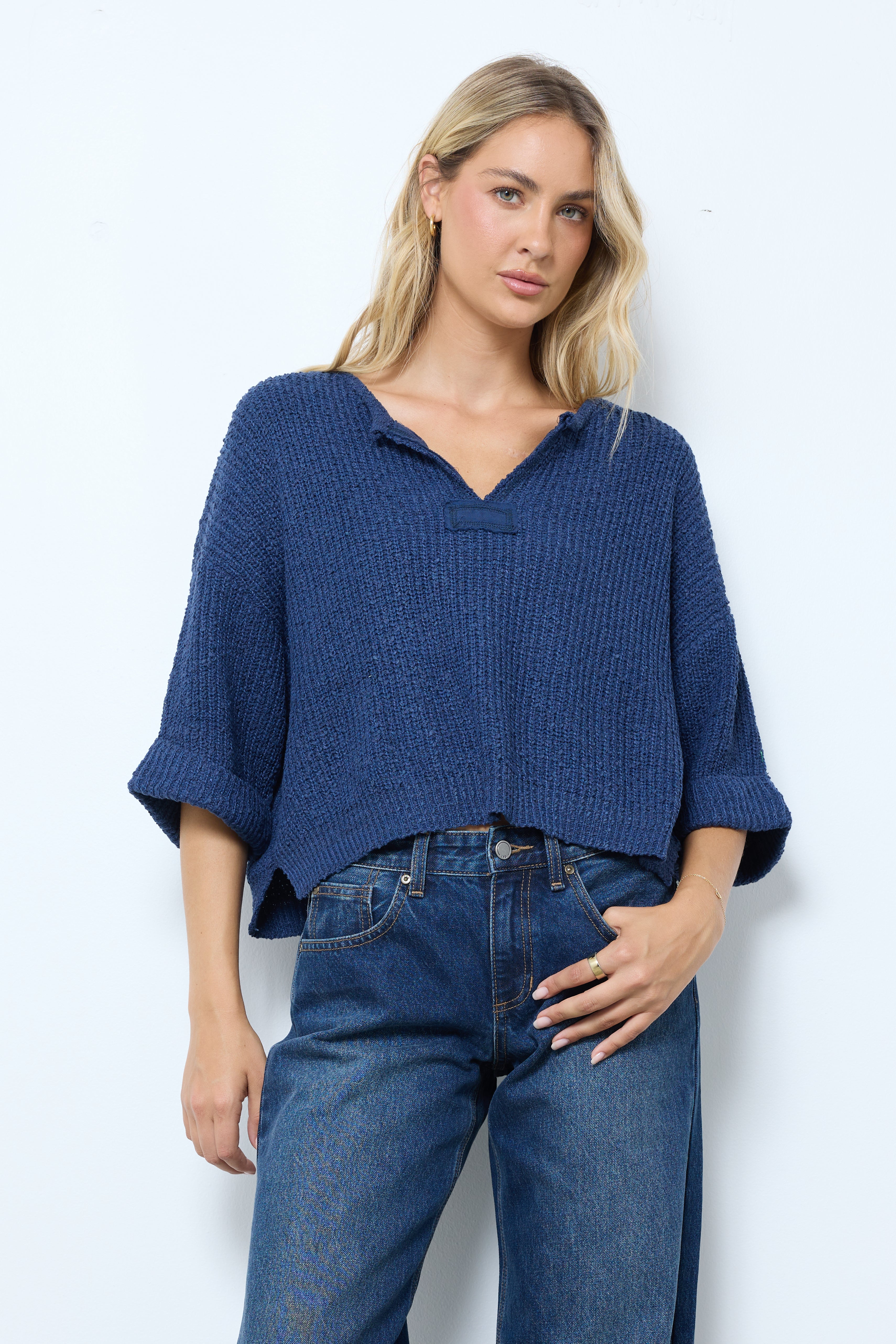 Loose The Attitude Navy Top