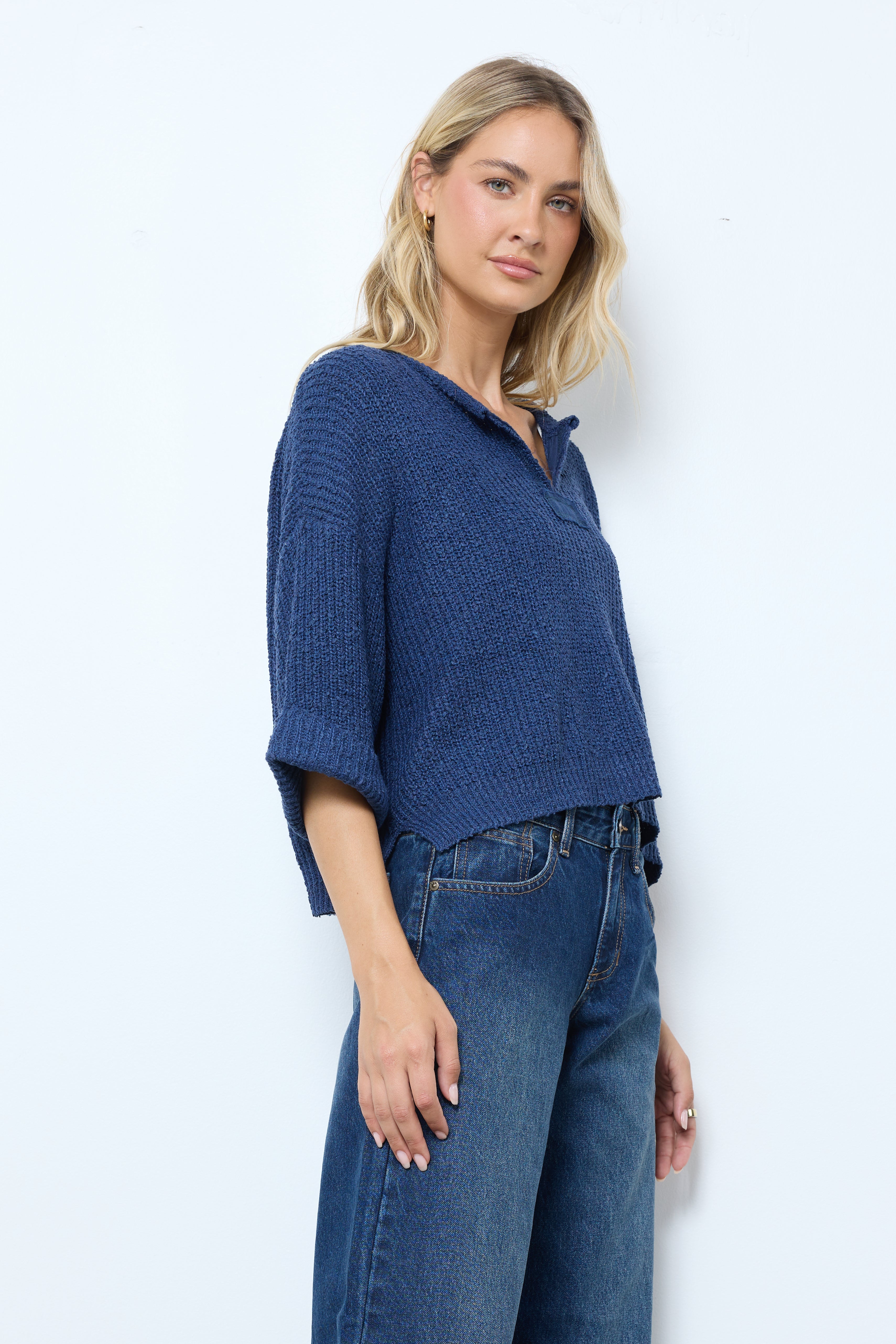 Loose The Attitude Navy Top