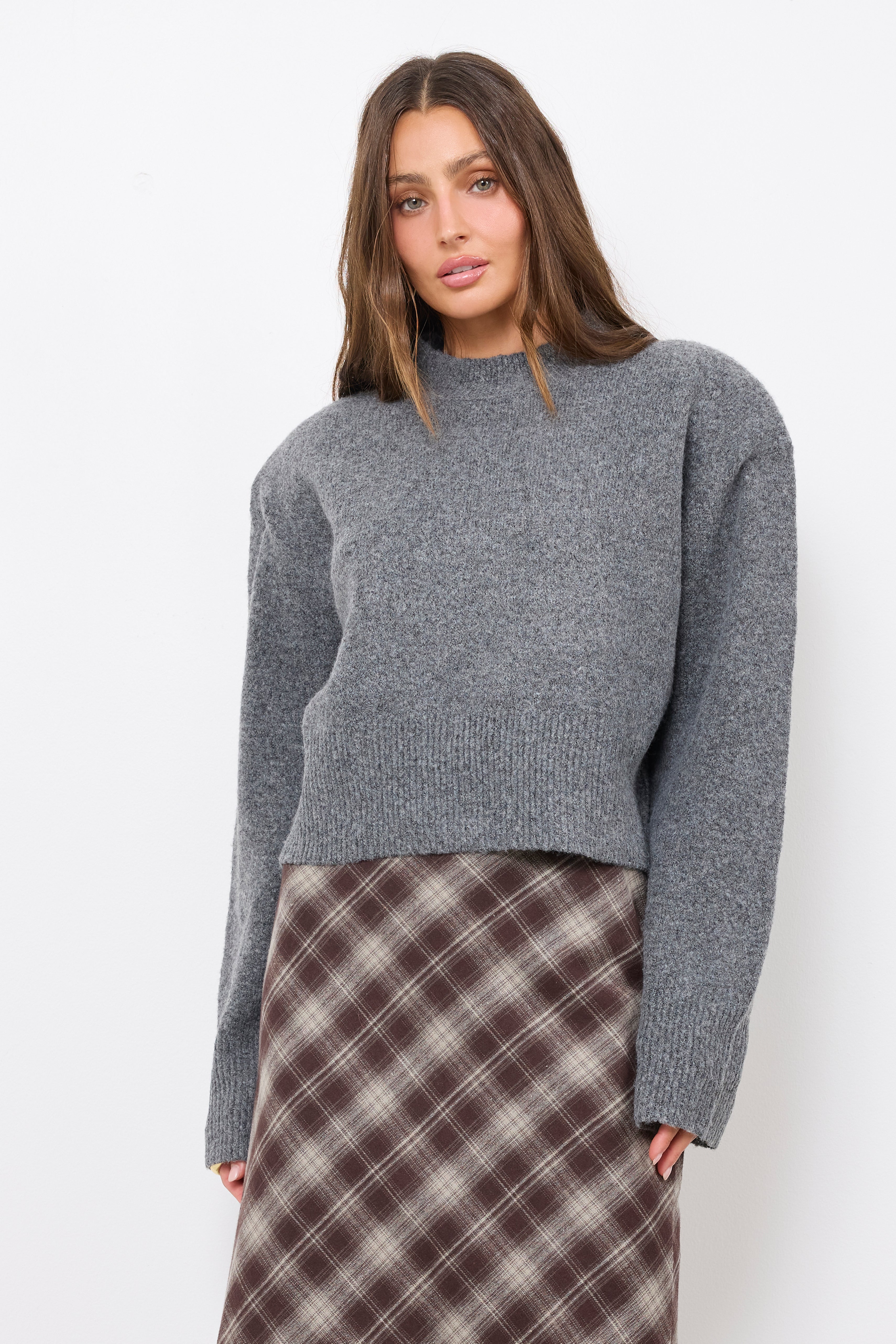 Feelin' Cozy Charcoal Knit Top