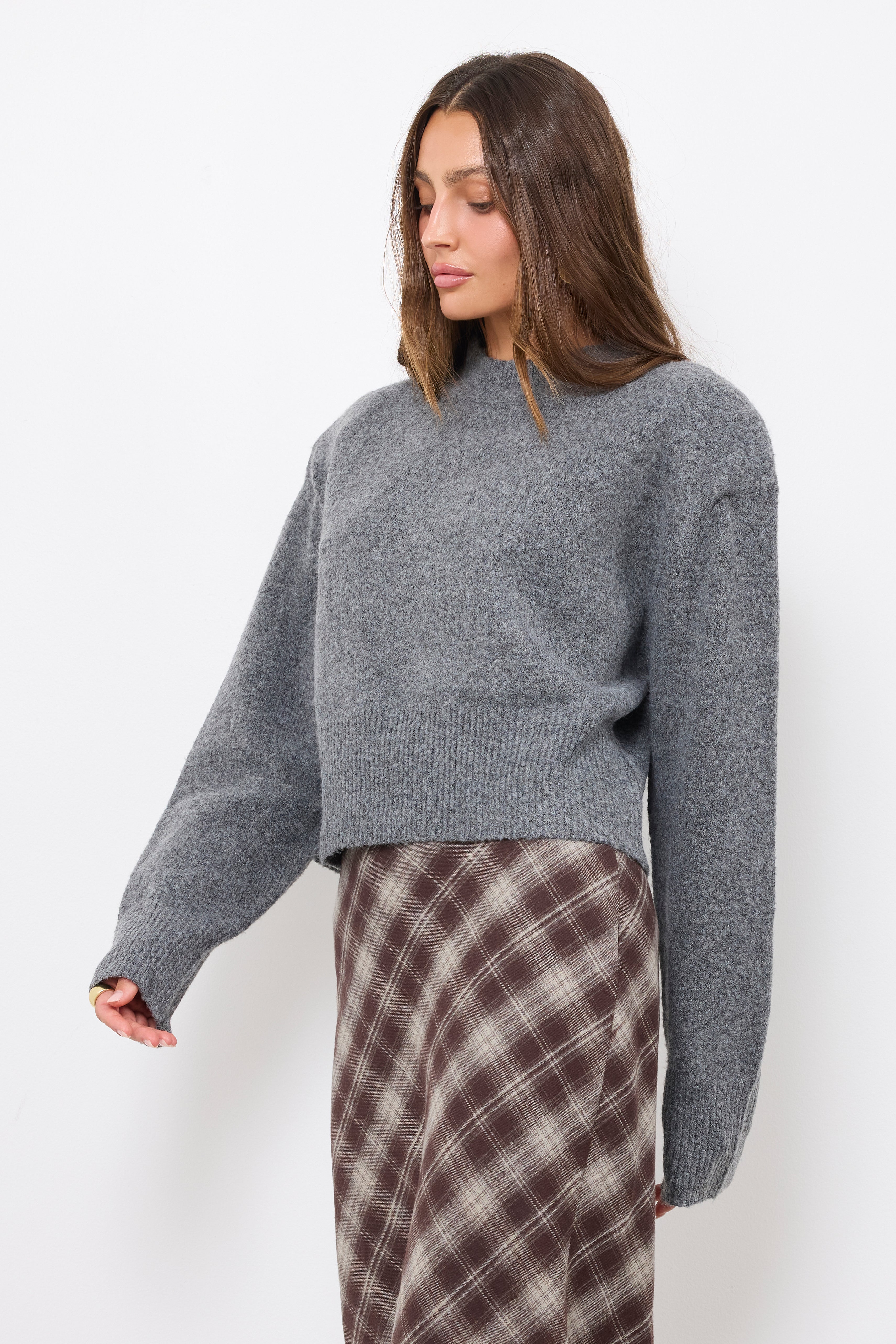 Feelin' Cozy Charcoal Knit Top