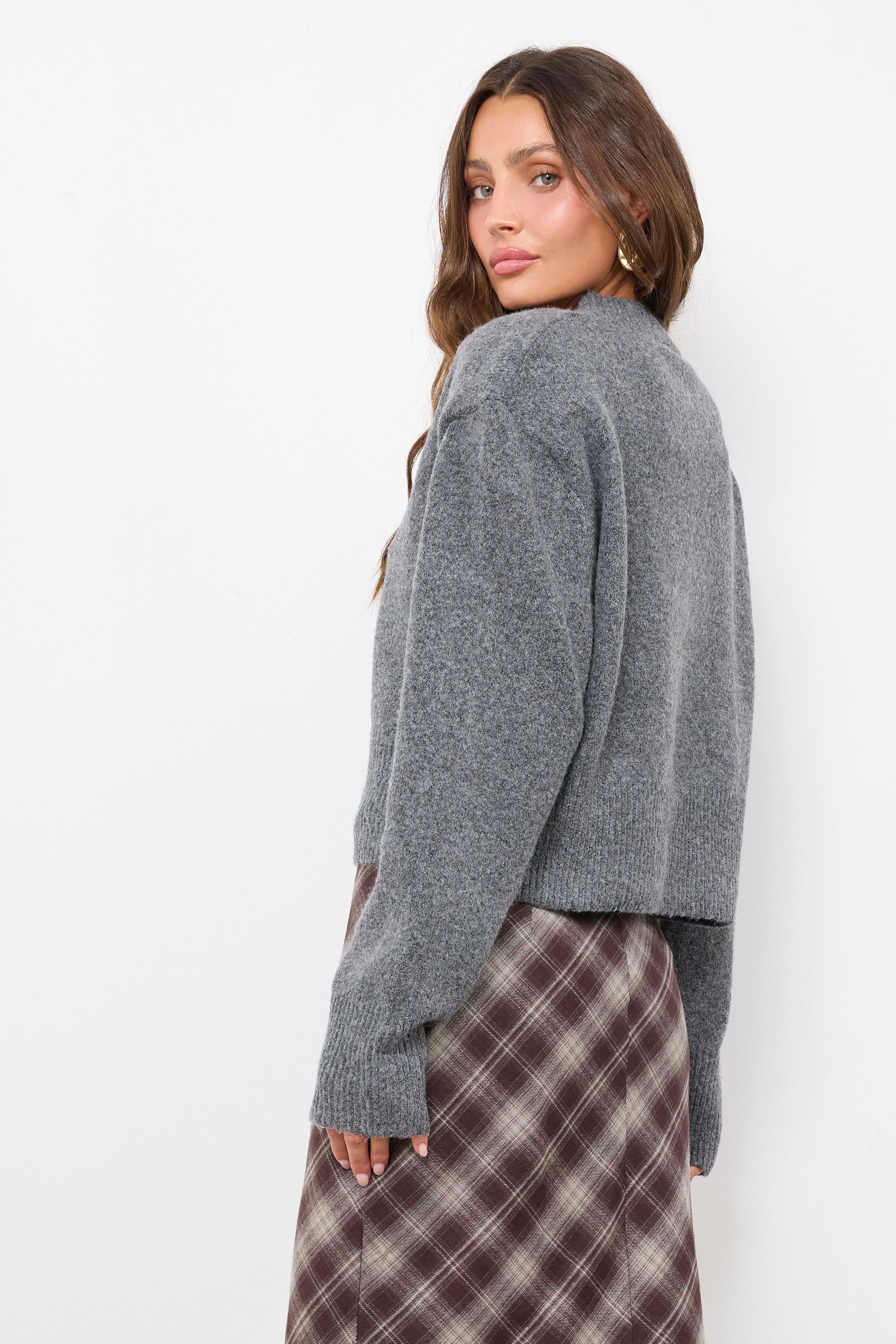 Feelin' Cozy Charcoal Knit Top