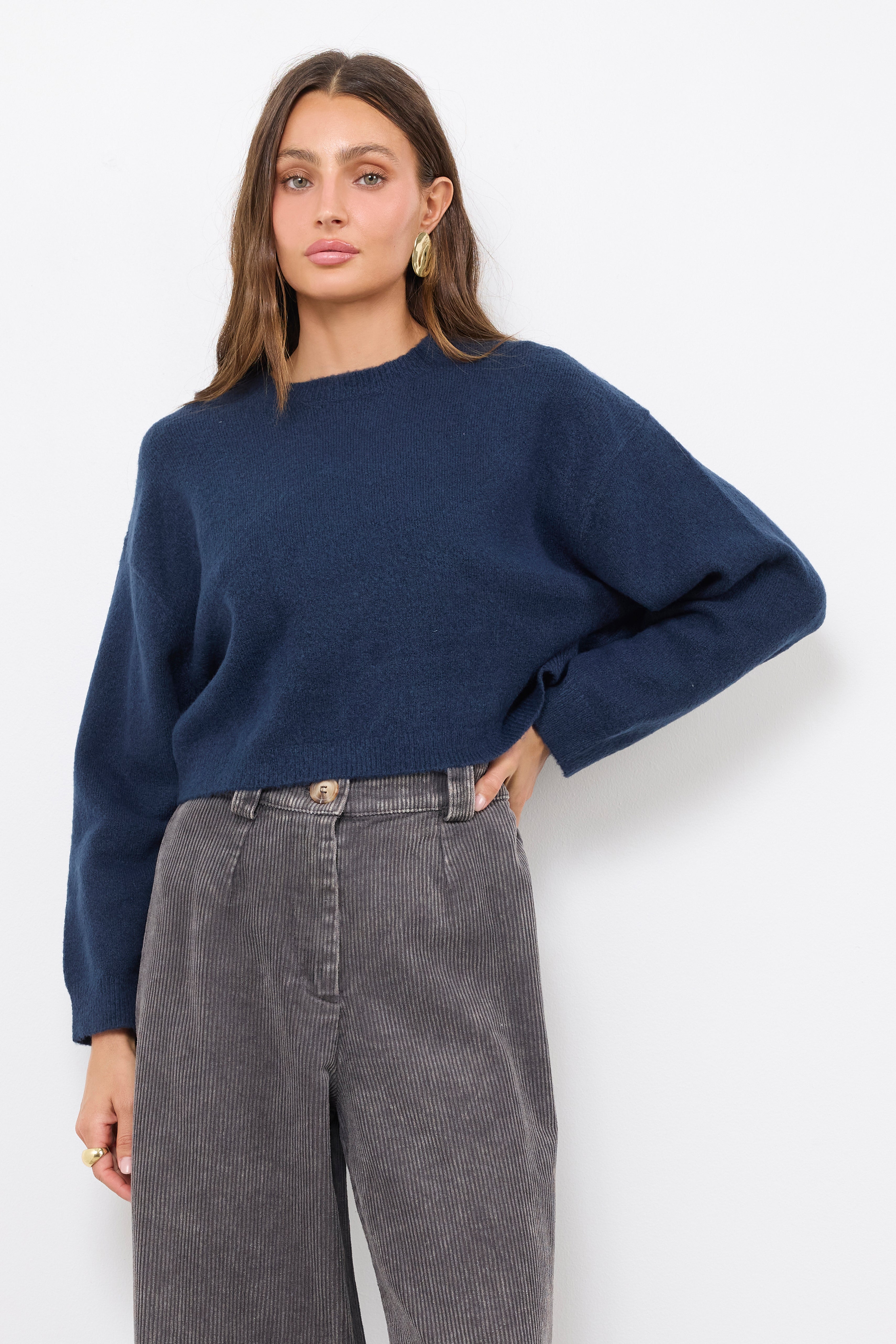 Ashlee Navy Knit Top