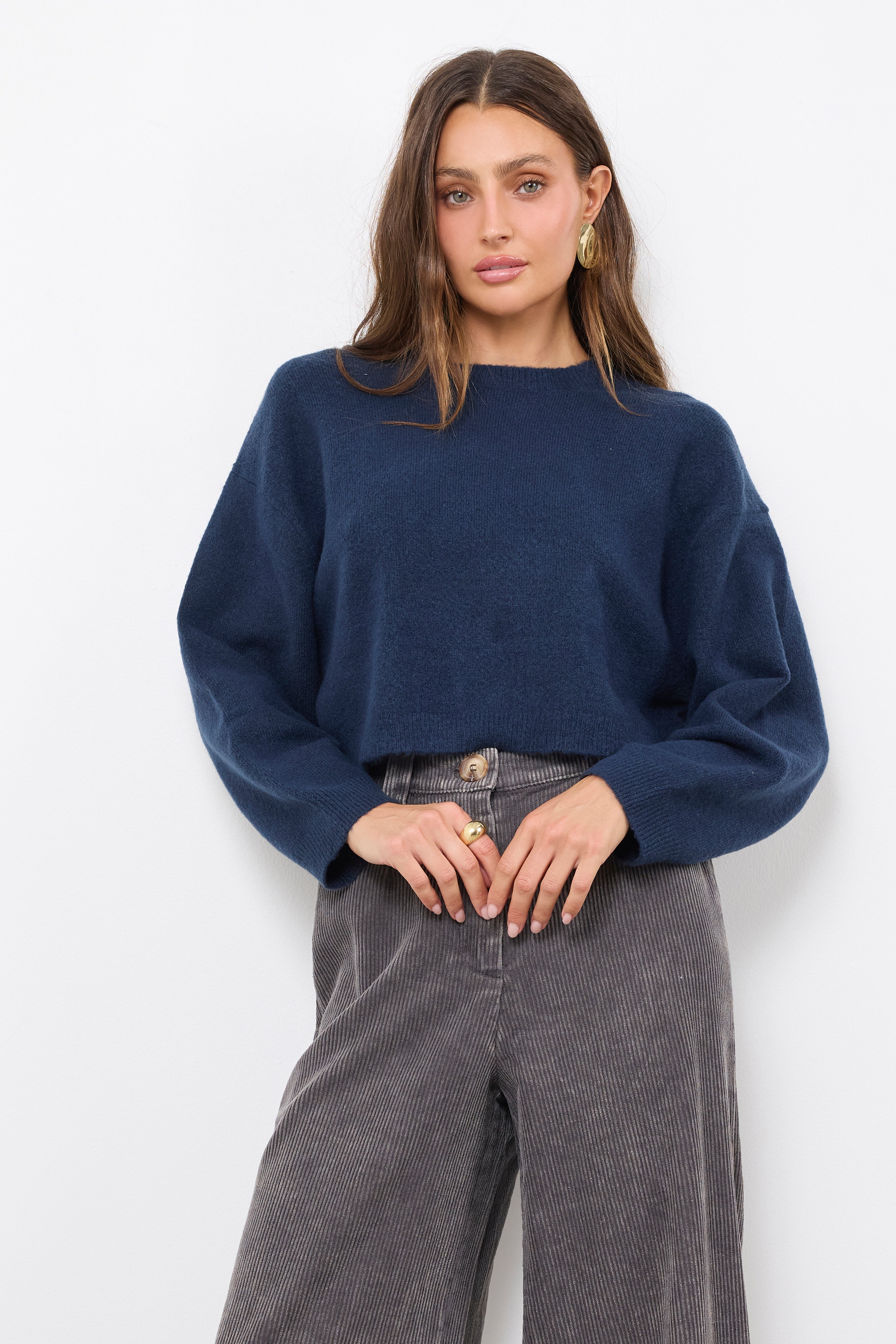 Ashlee Navy Knit Top