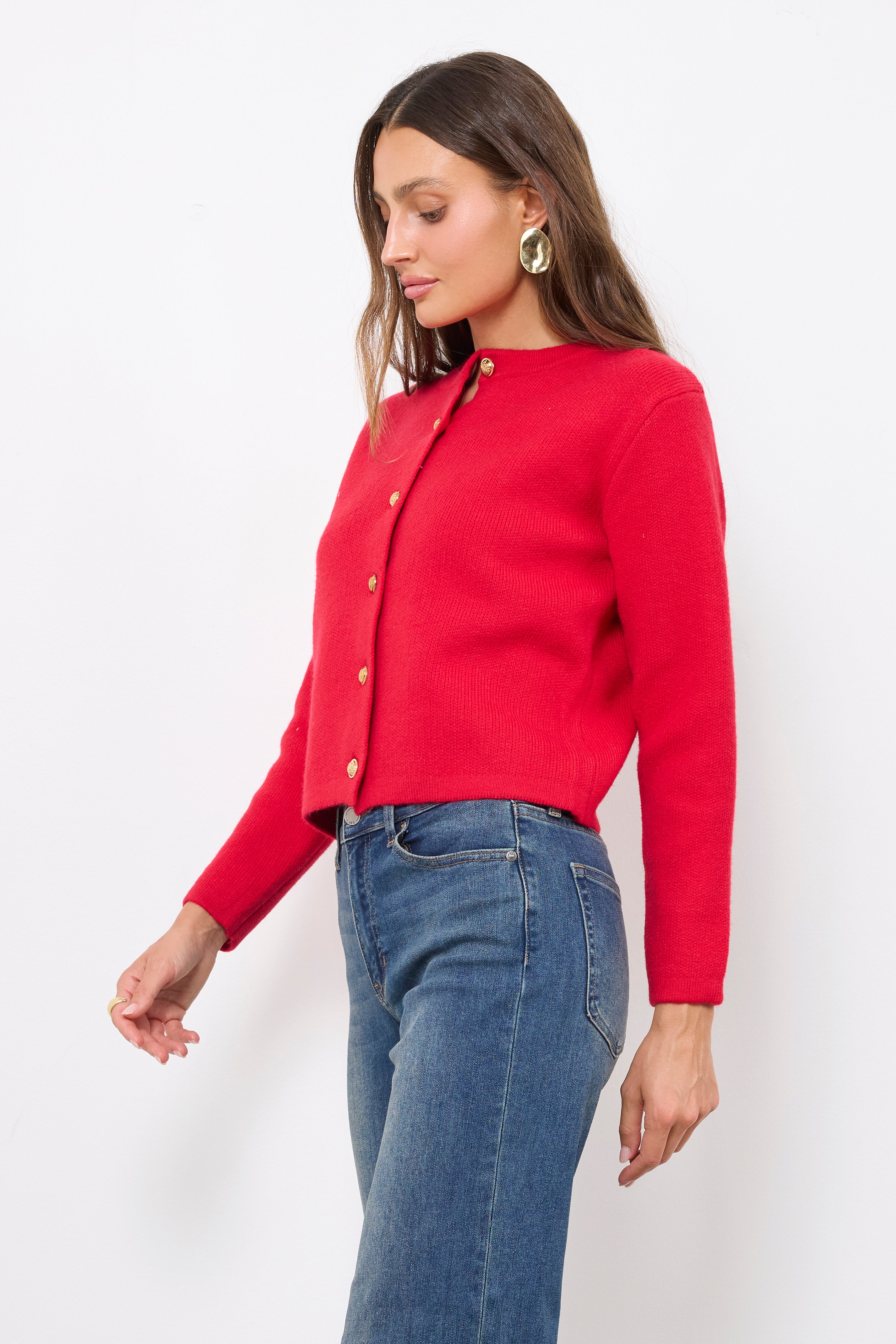 Eye Of The Storm Red Knit Top