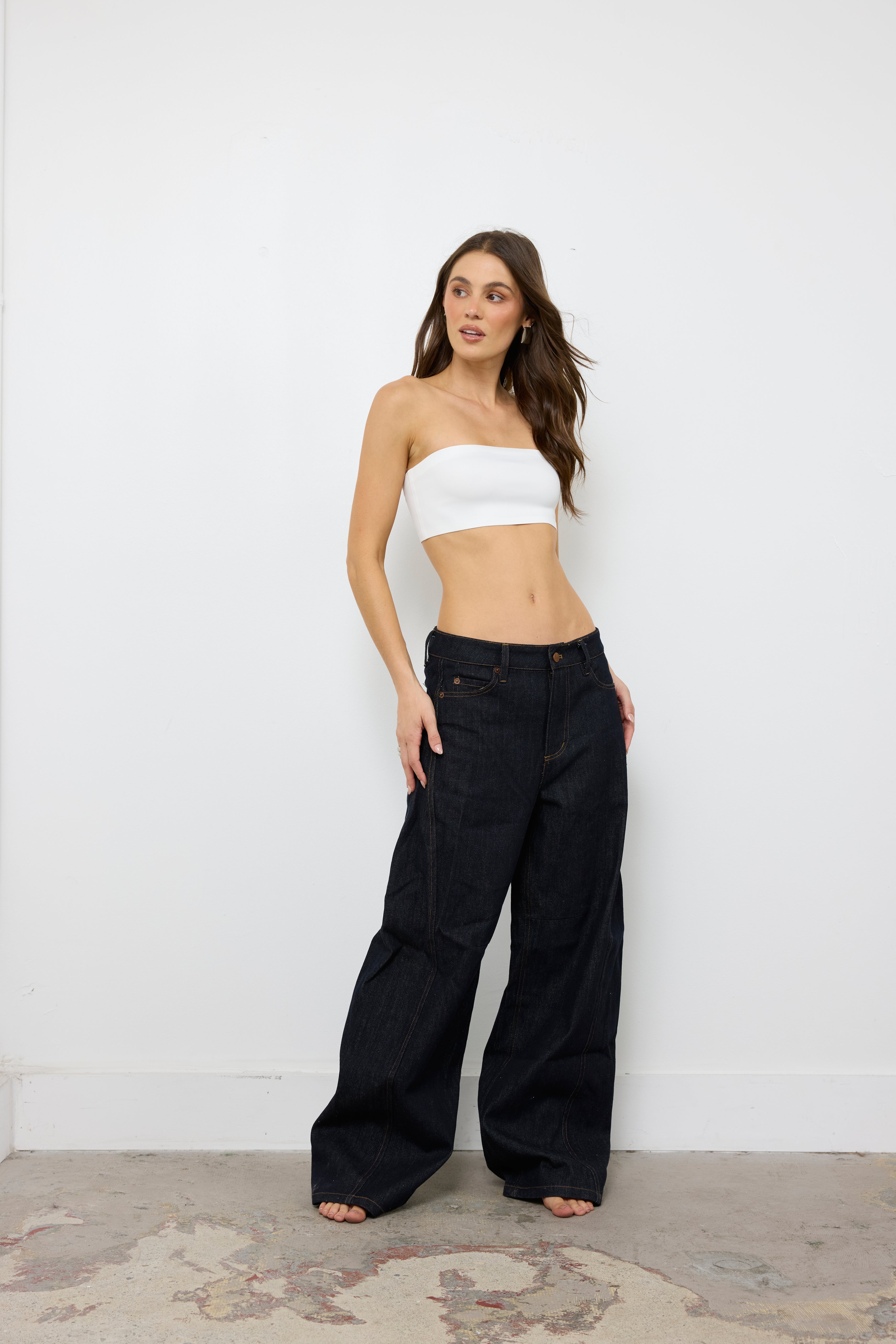 Naomi White Bandeau Top