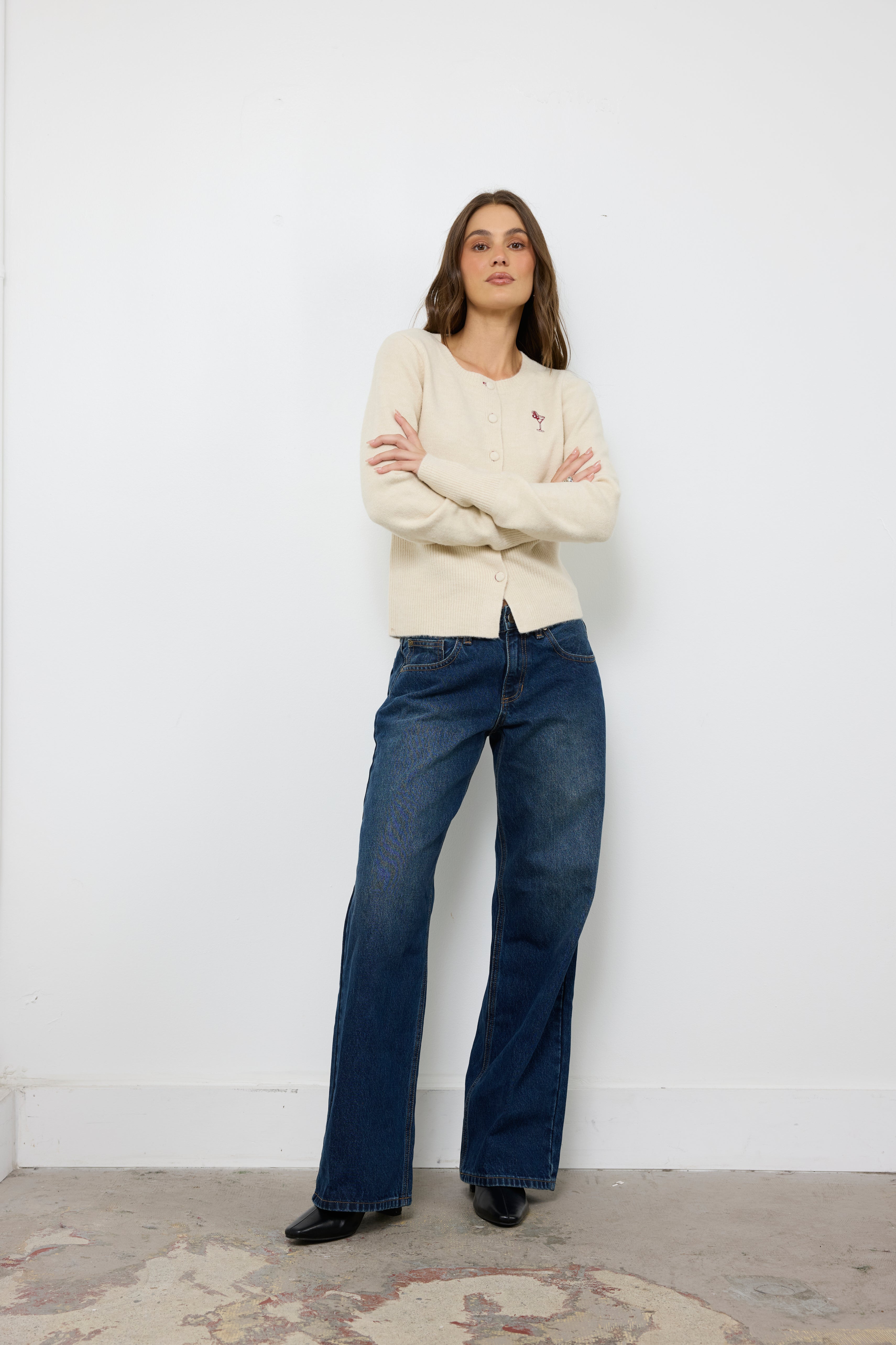 Happy Hour Cream Knit Top