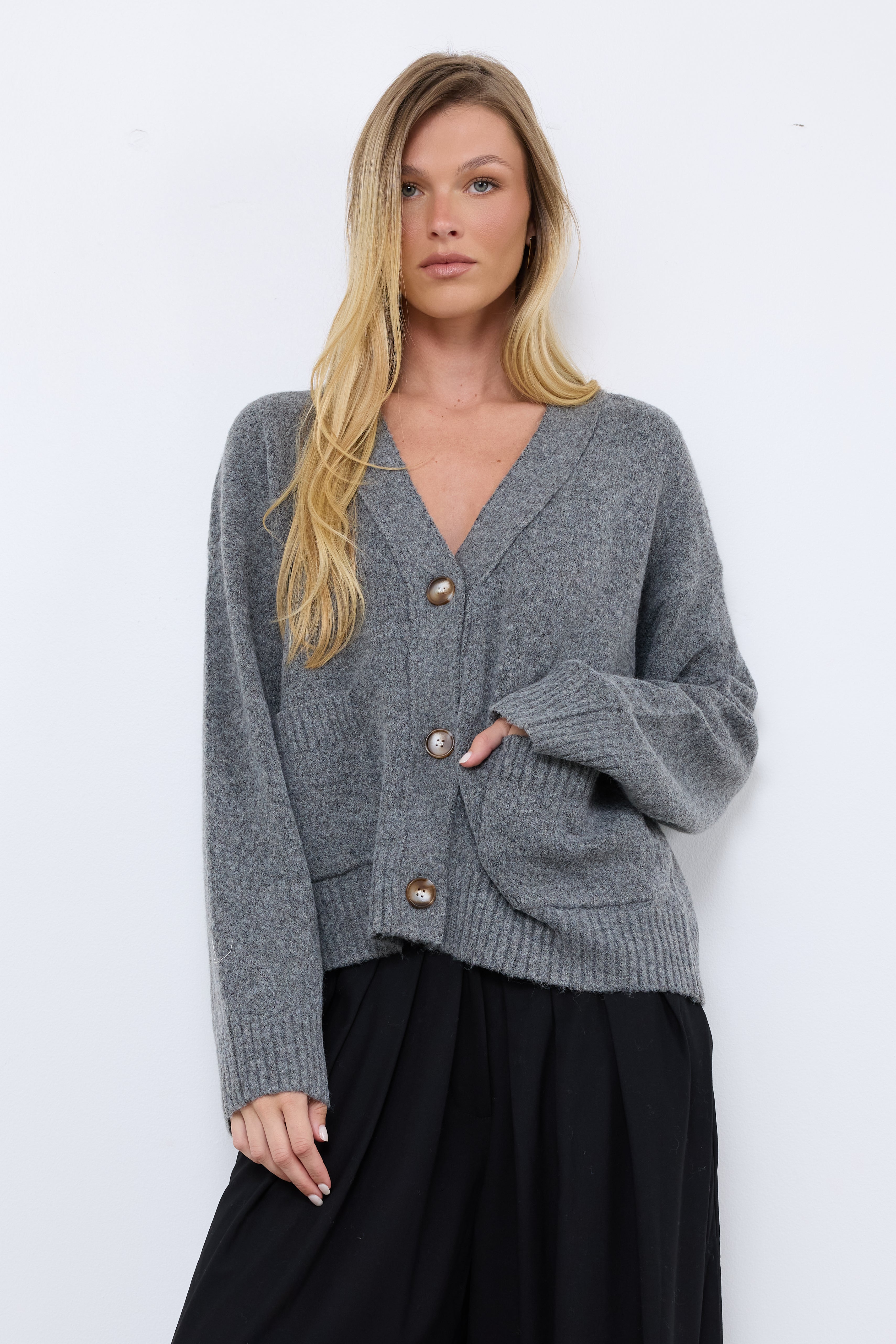 Slow Burn Charcoal Knit Top