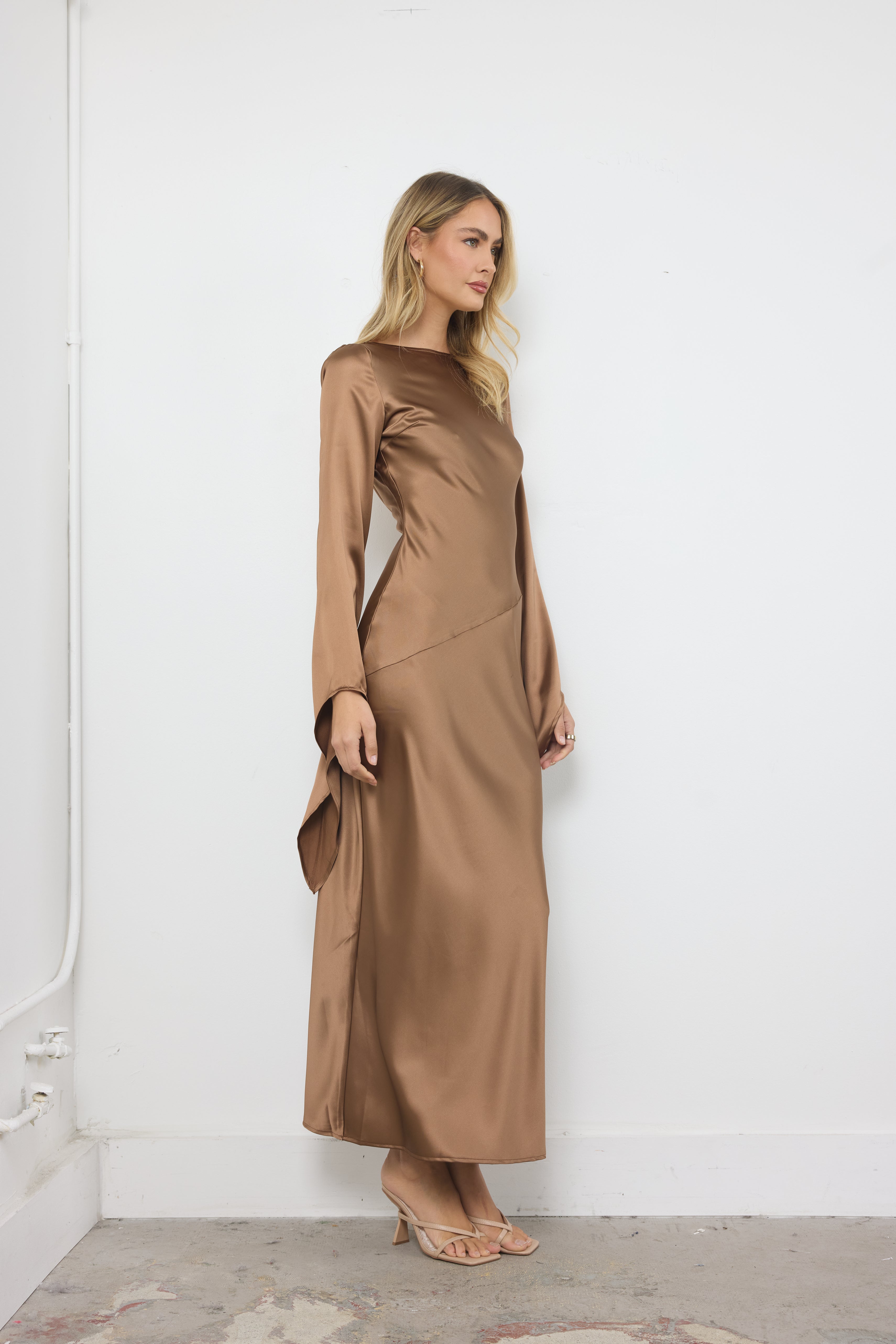 Give It Different Meanings Dark Taupe Dress