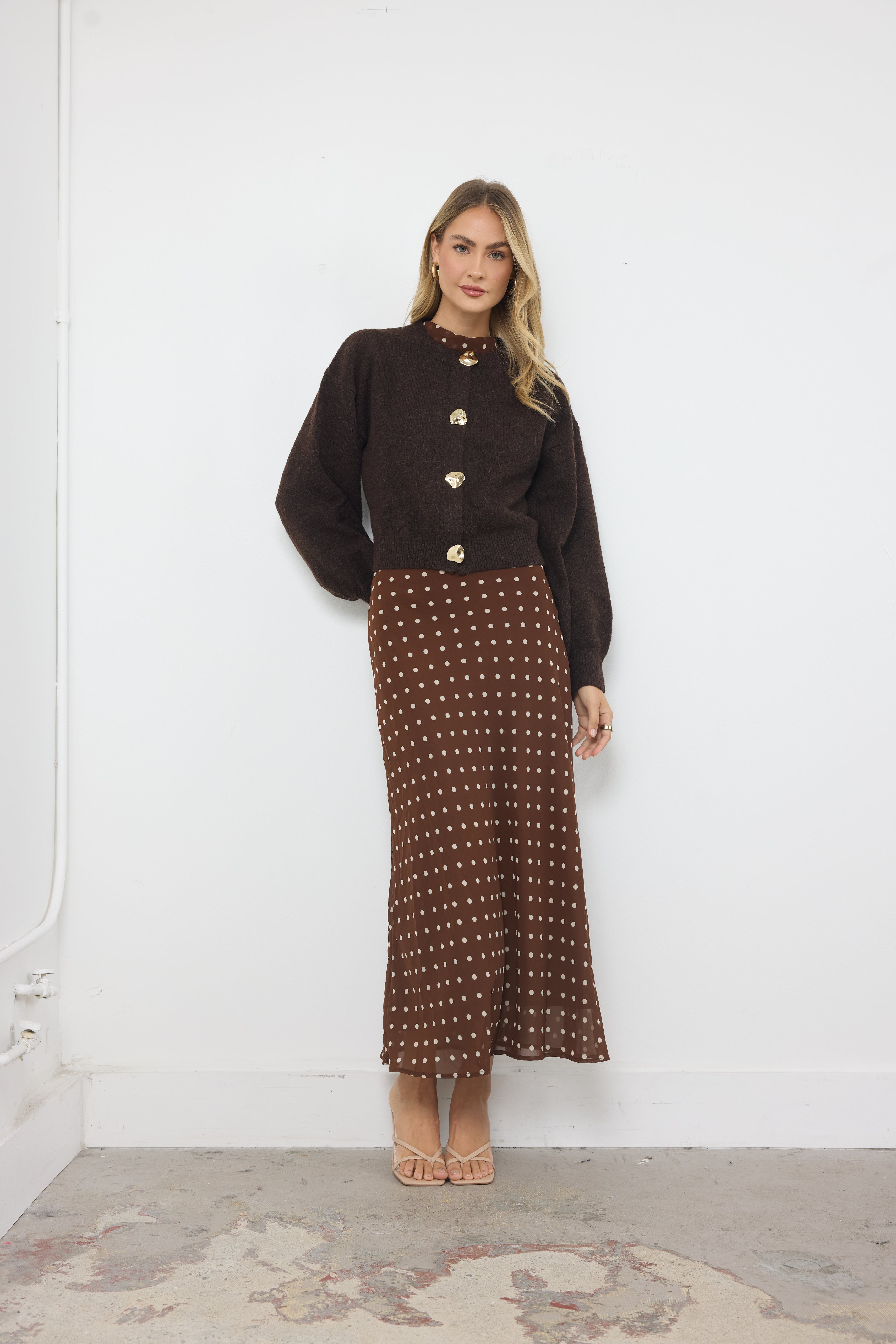 All Alone Chocolate Knit Top
