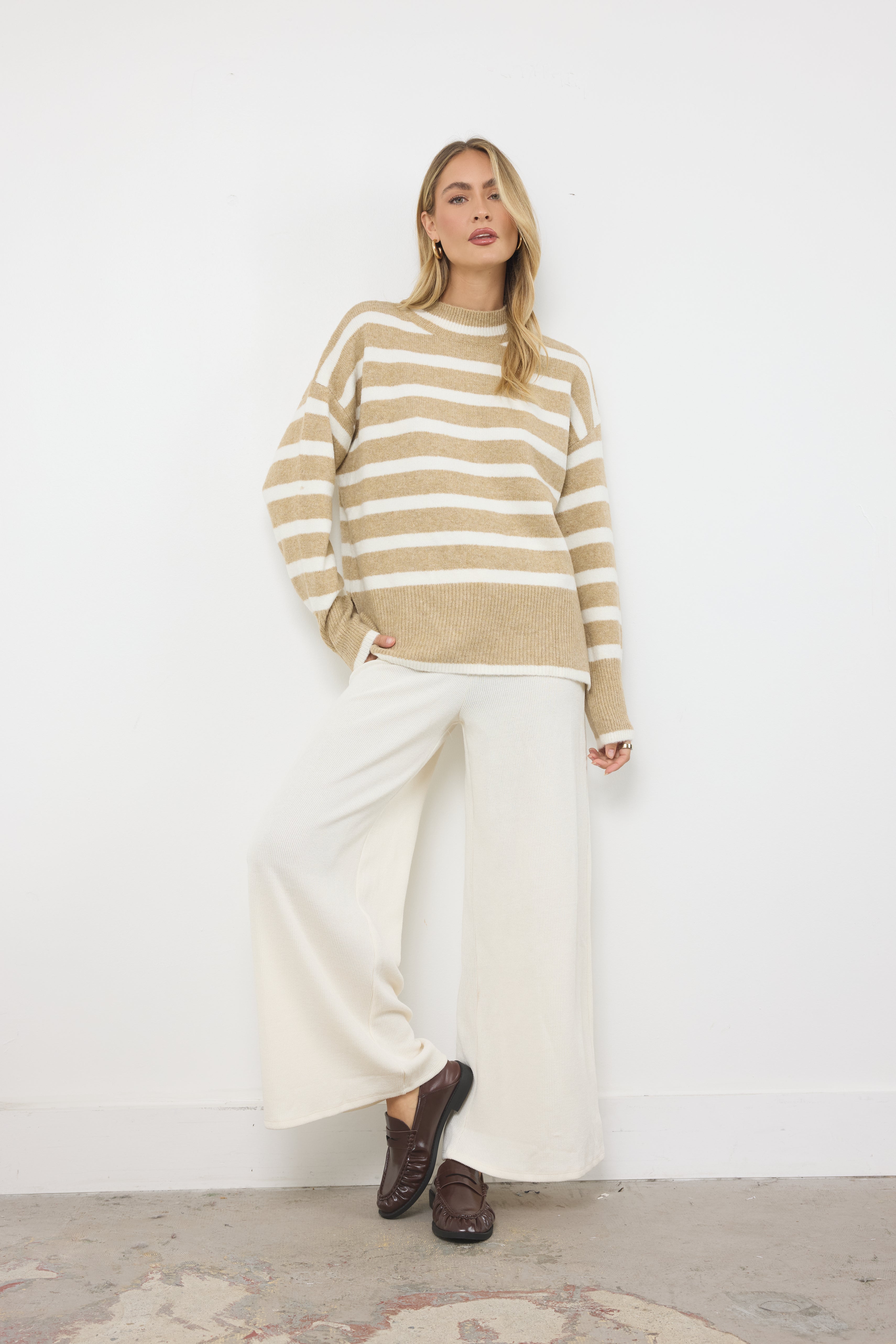 Benjamin Champagne Knit Top