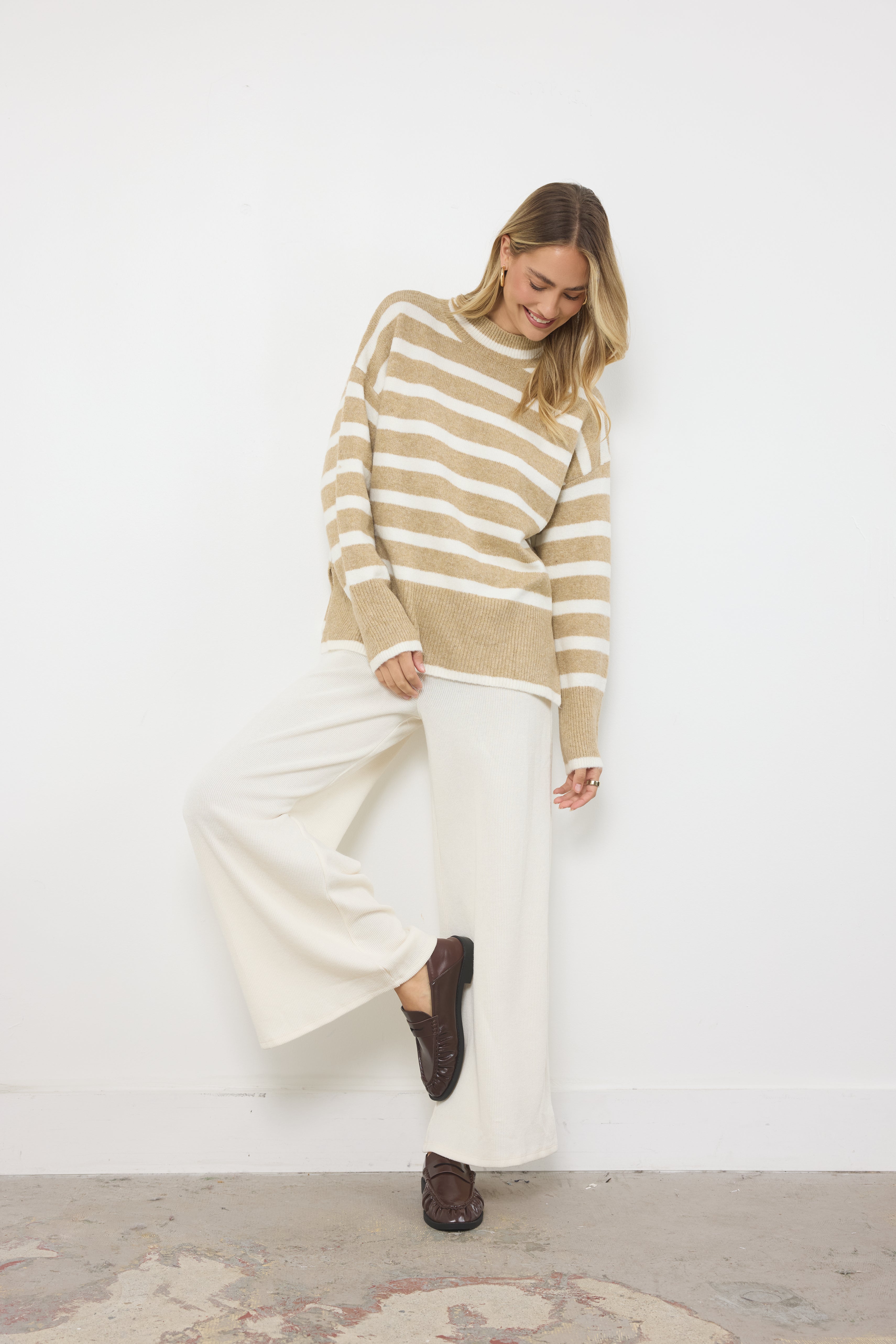 Benjamin Champagne Knit Top