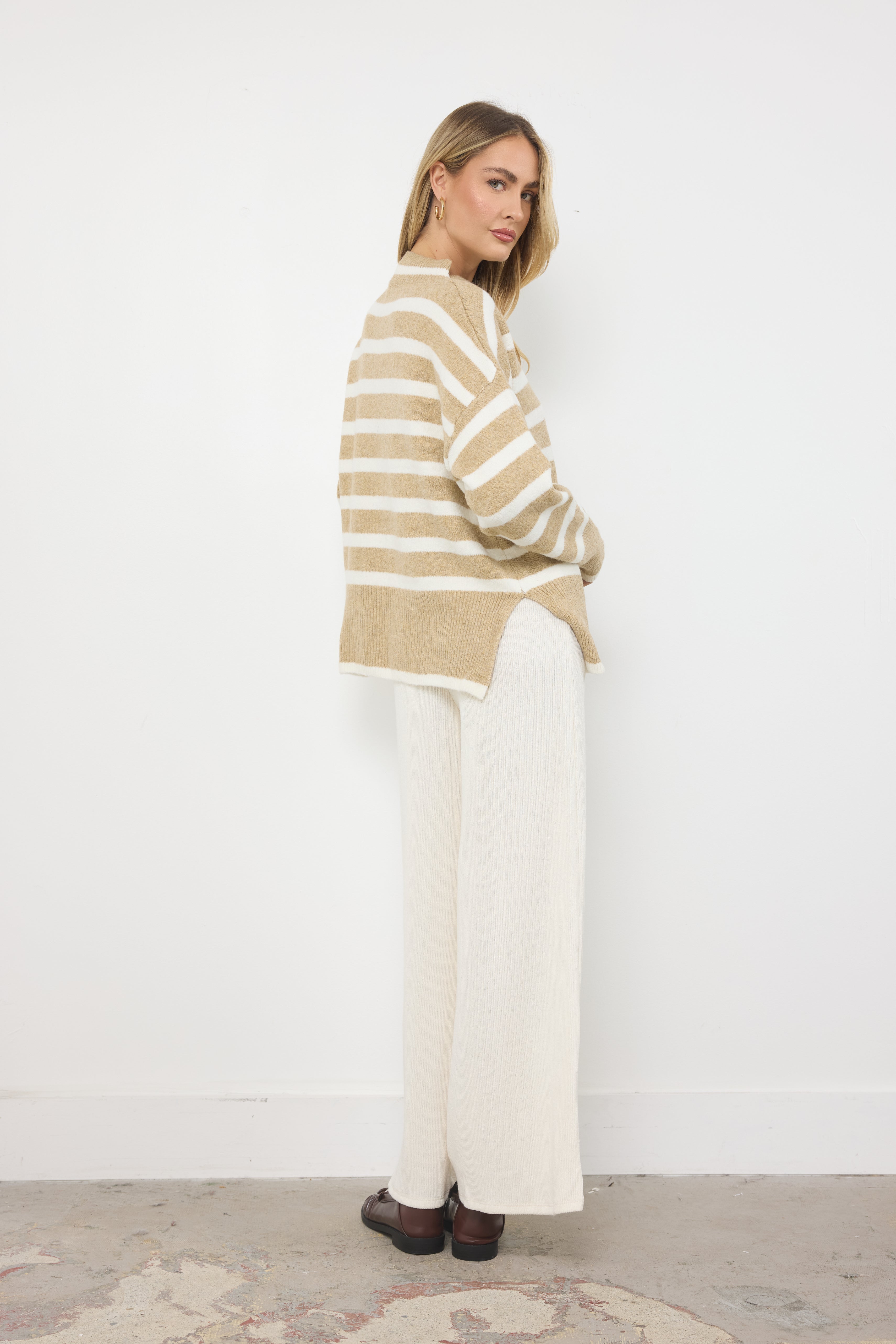 Benjamin Champagne Knit Top