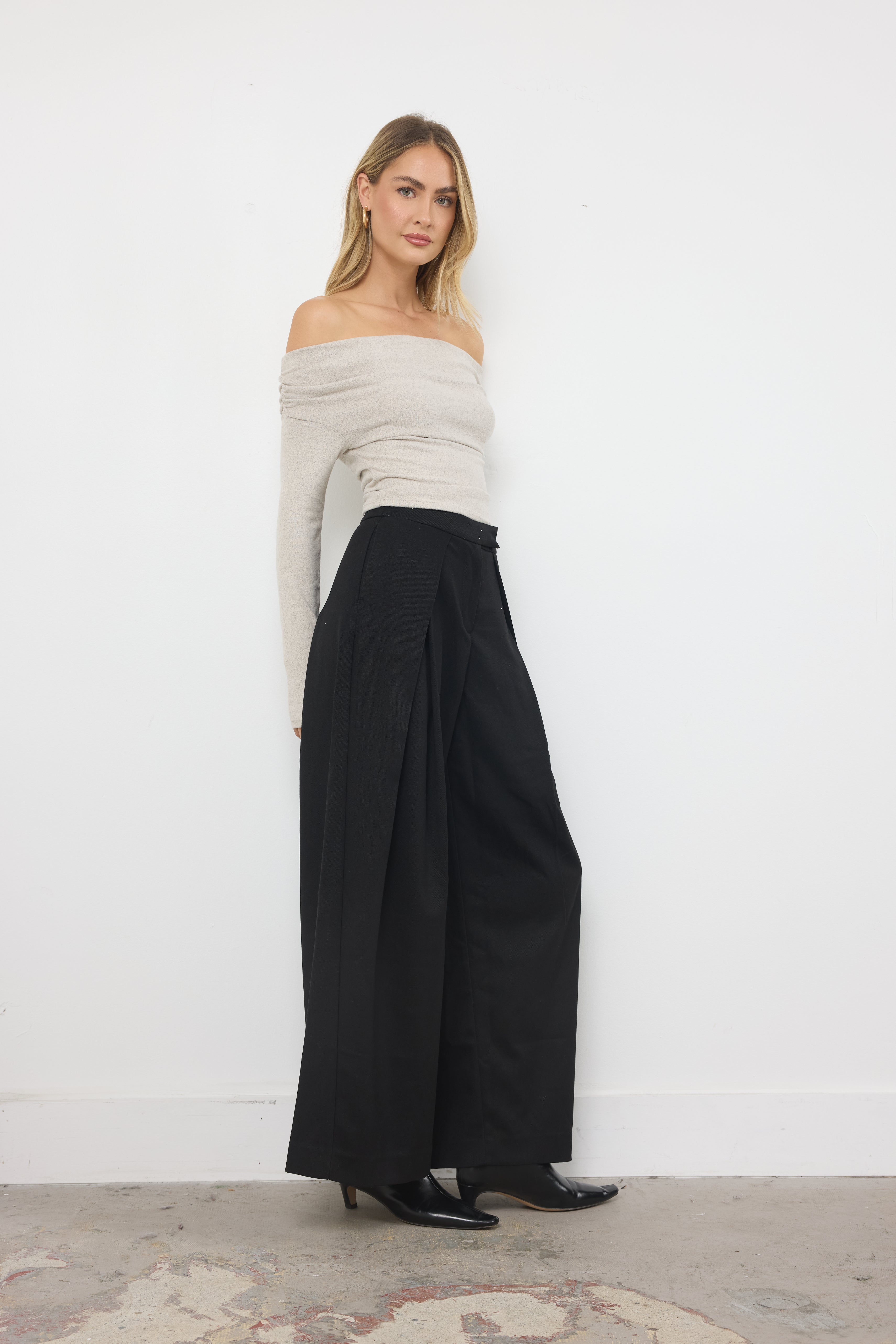 Honing Your Powers Taupe Knit Top