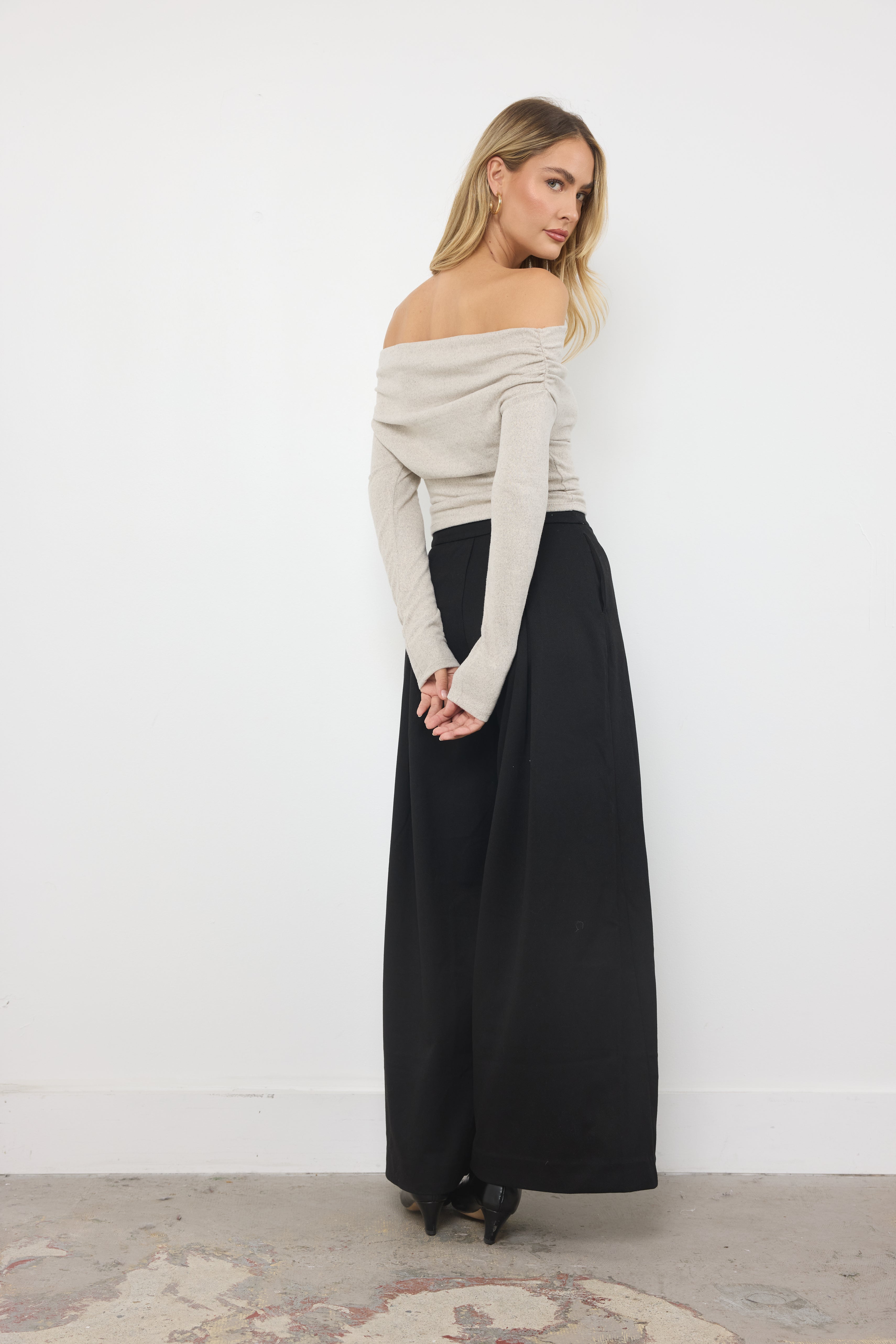 Honing Your Powers Taupe Knit Top