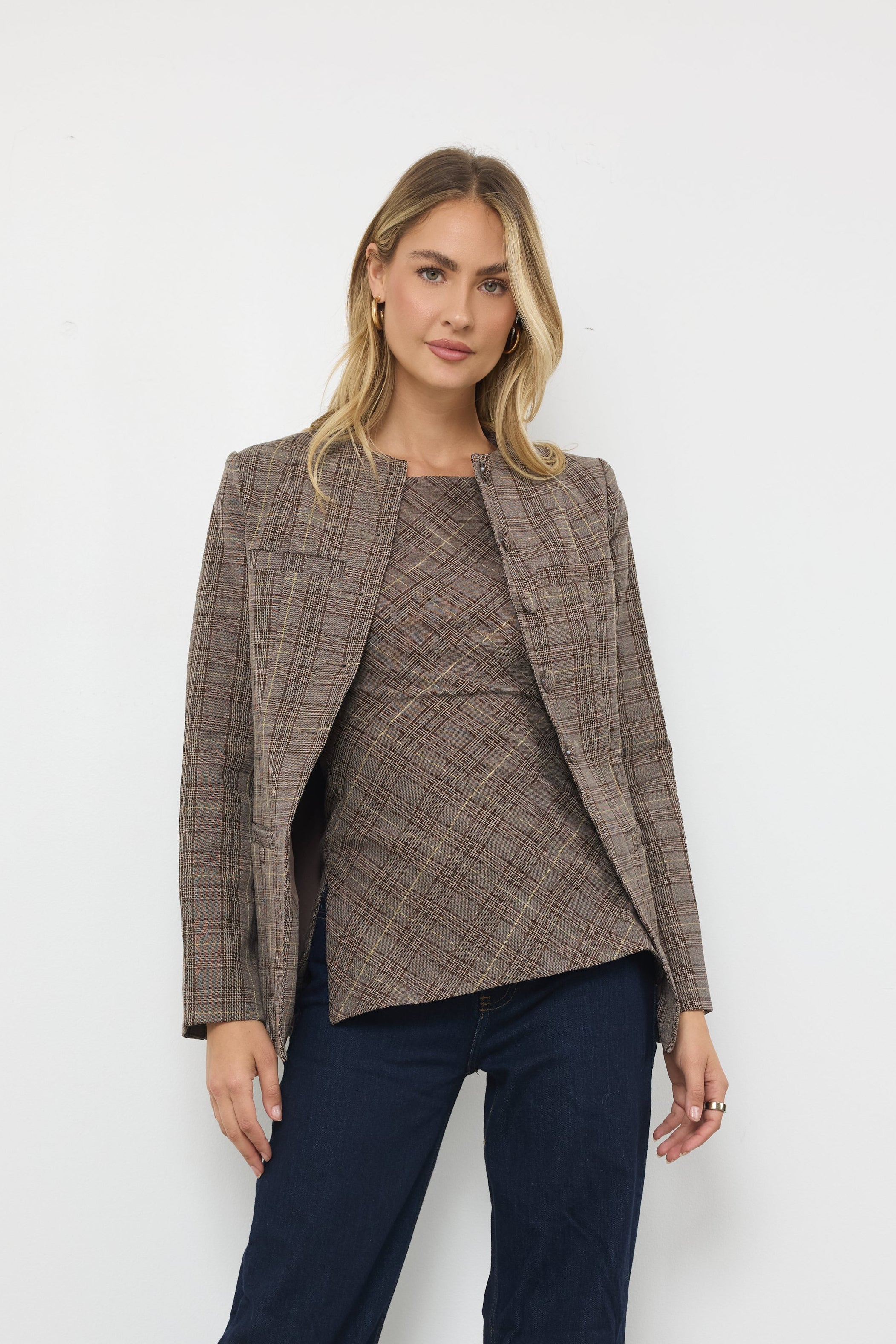Study Buddies Brown Taupe Jacket