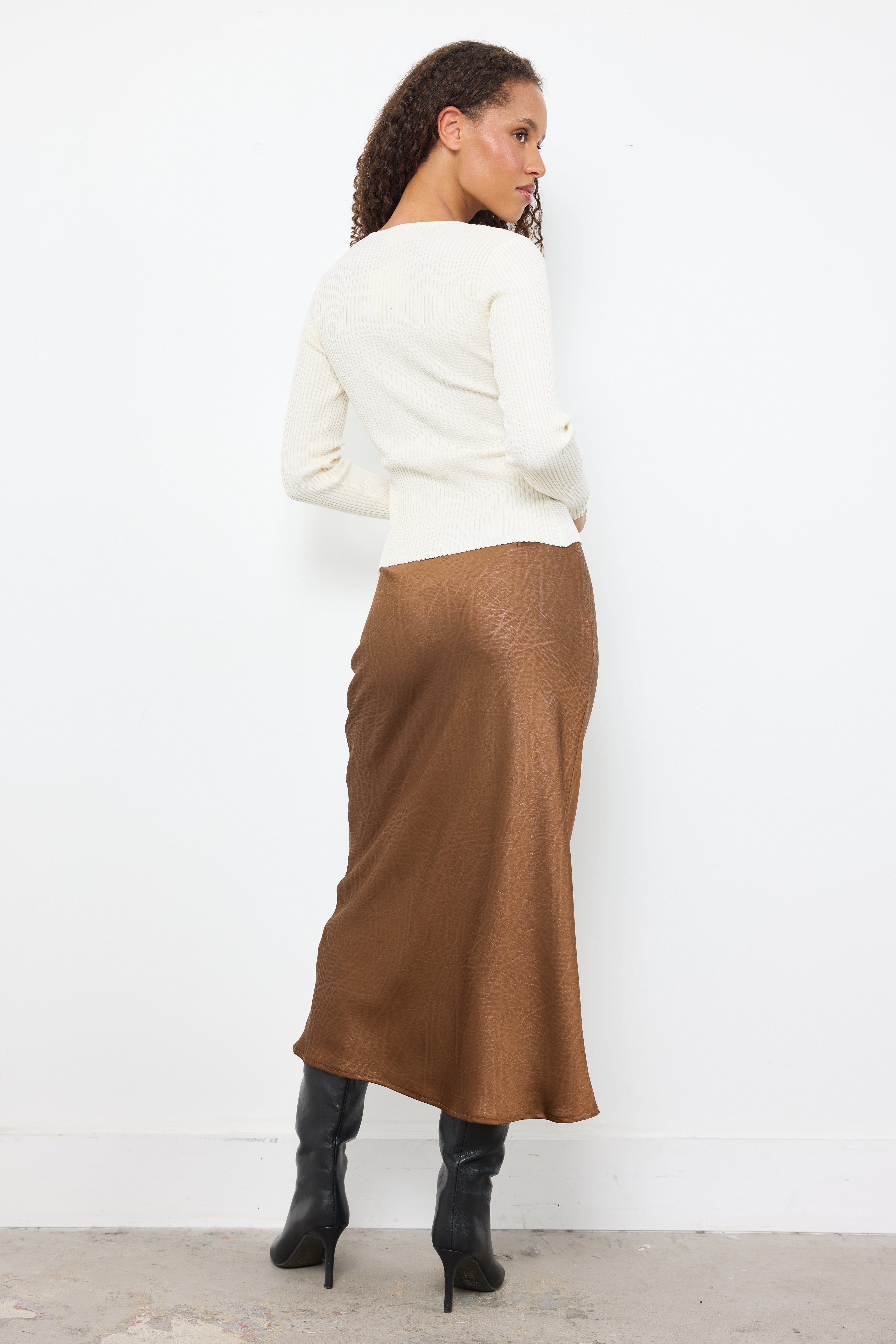 Am I Going Crazy Brown Skirt