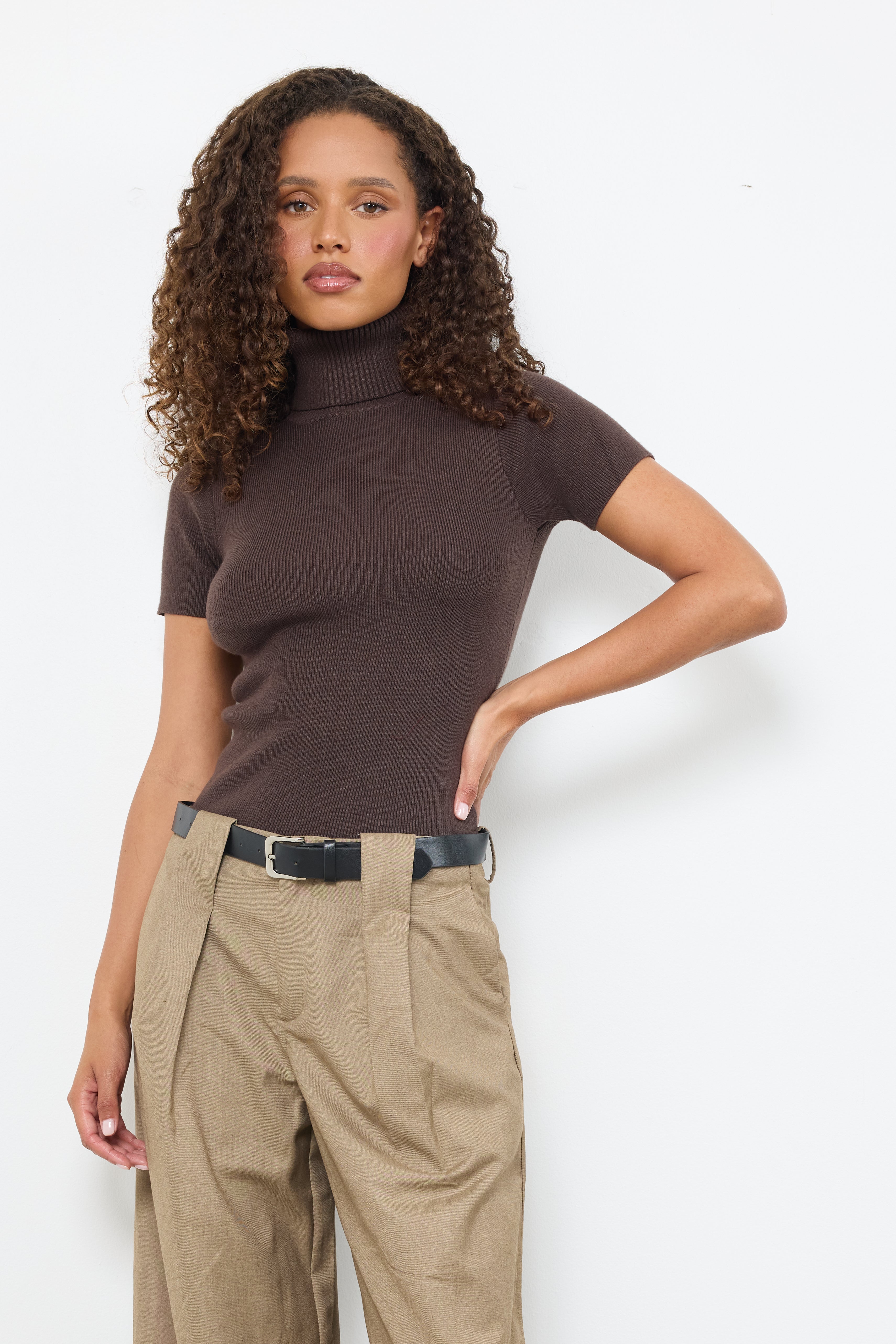 Taylor Coffee Bean Knit Top