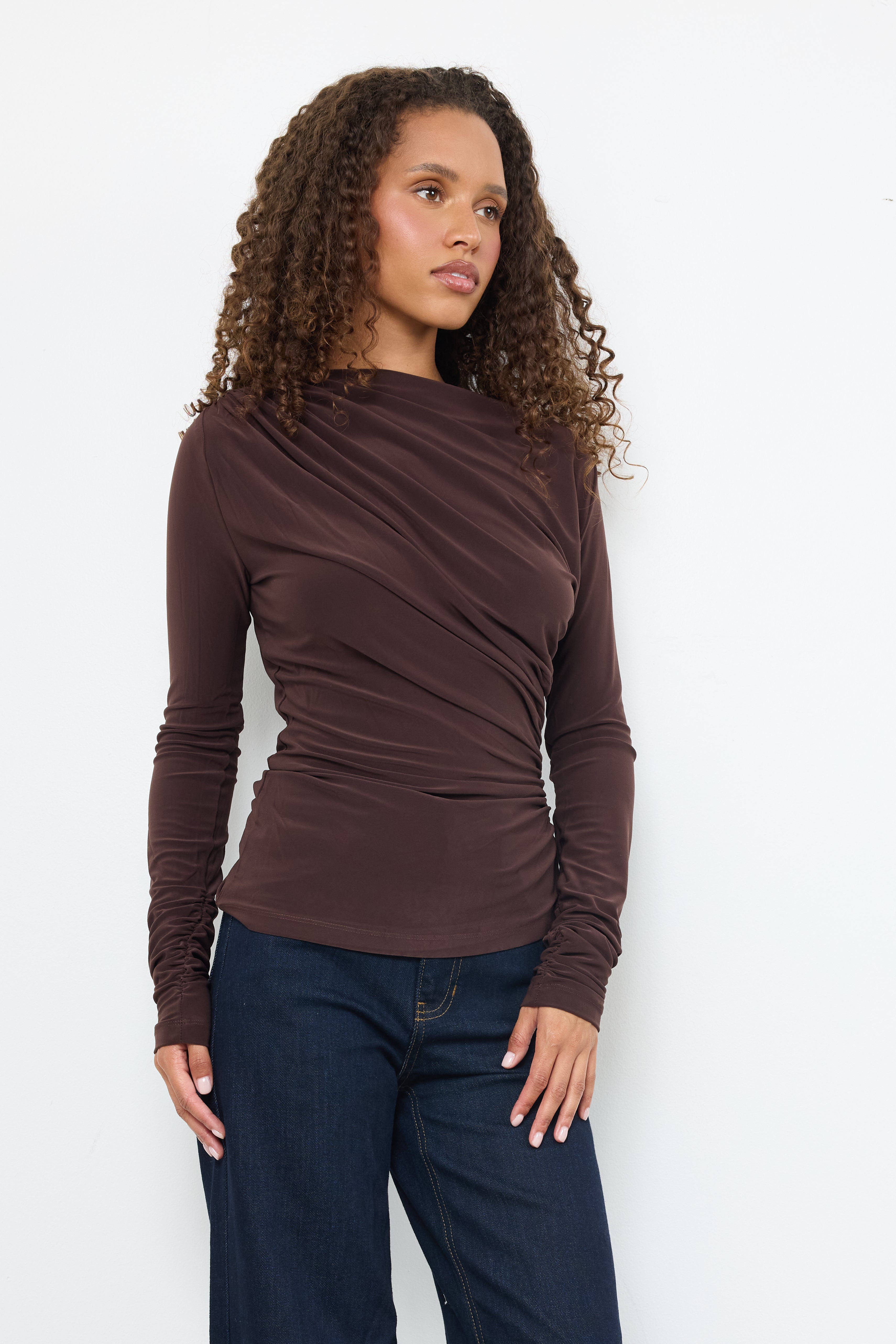 Hands On My Hips Chocolate Brown Top