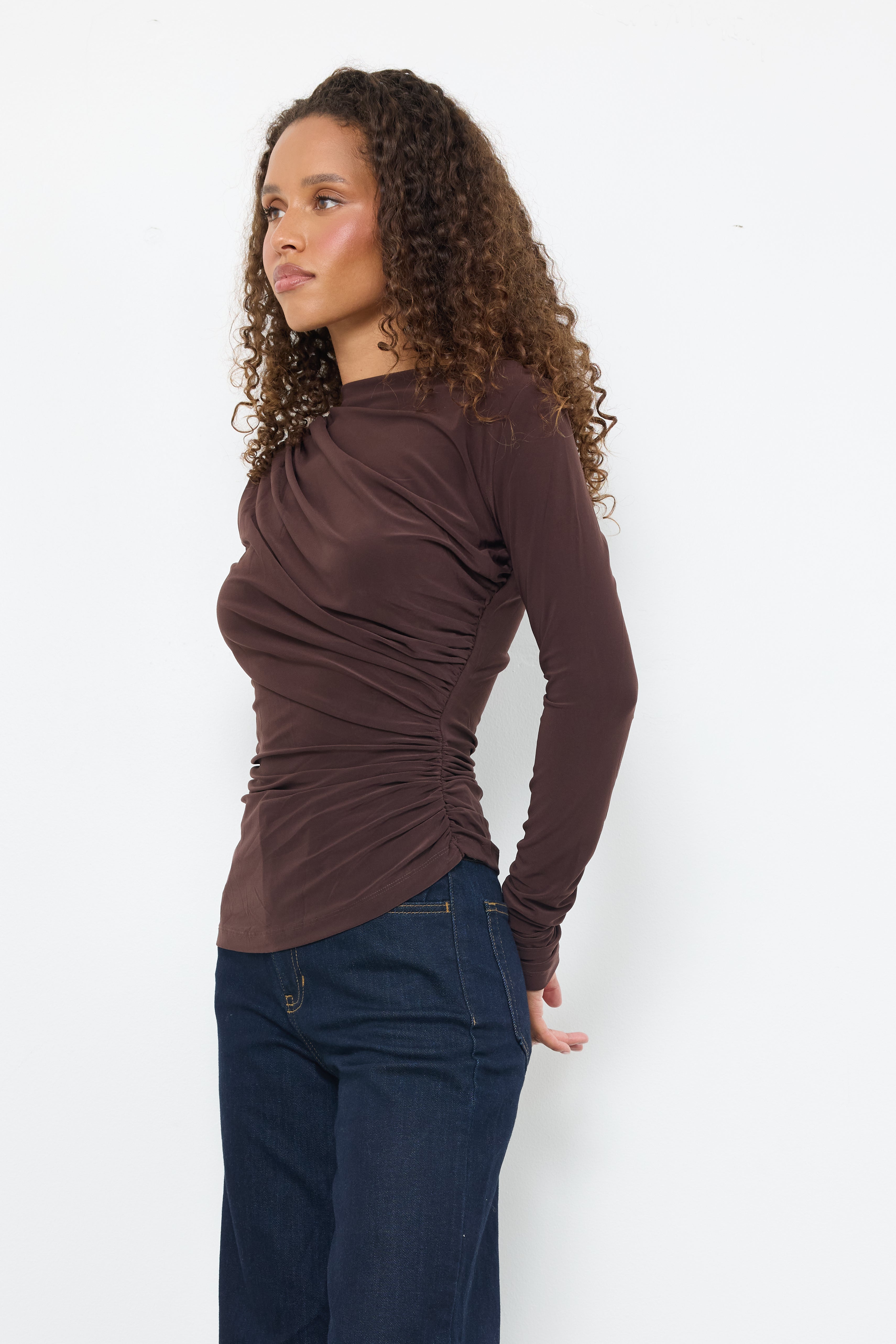 Hands On My Hips Chocolate Brown Top