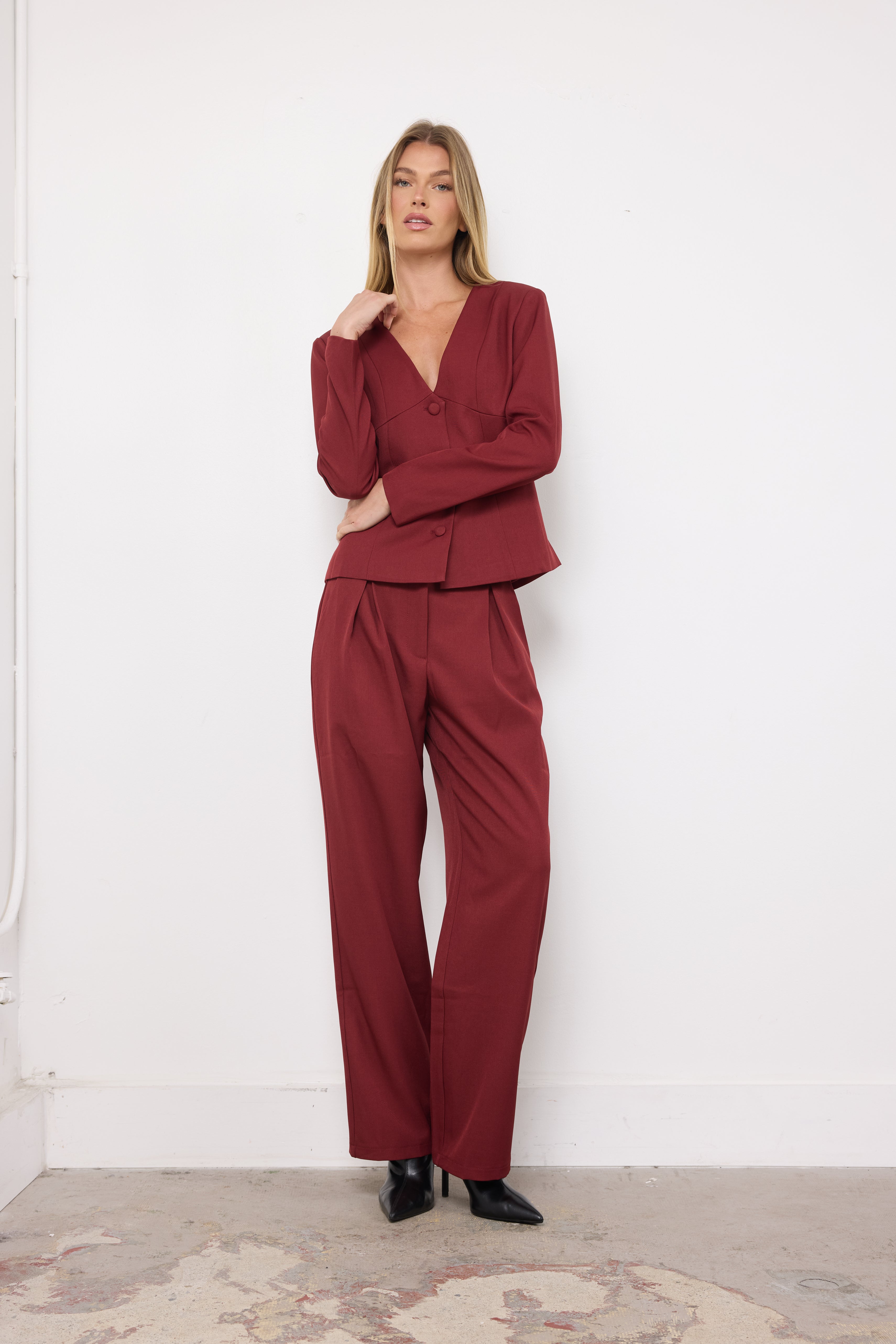 Let's Make a Deal Burgundy Blazer