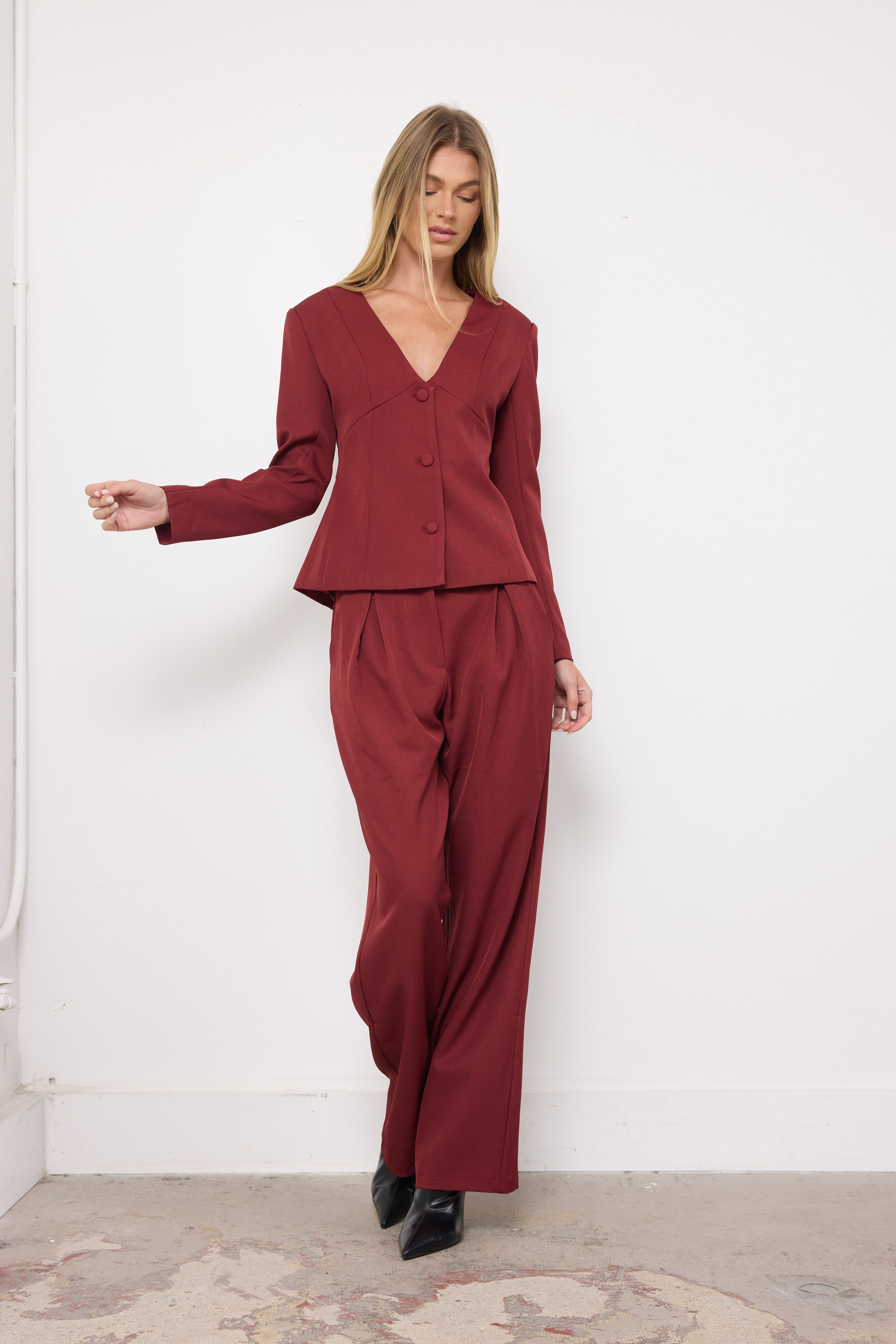 Let's Make a Deal Burgundy Blazer