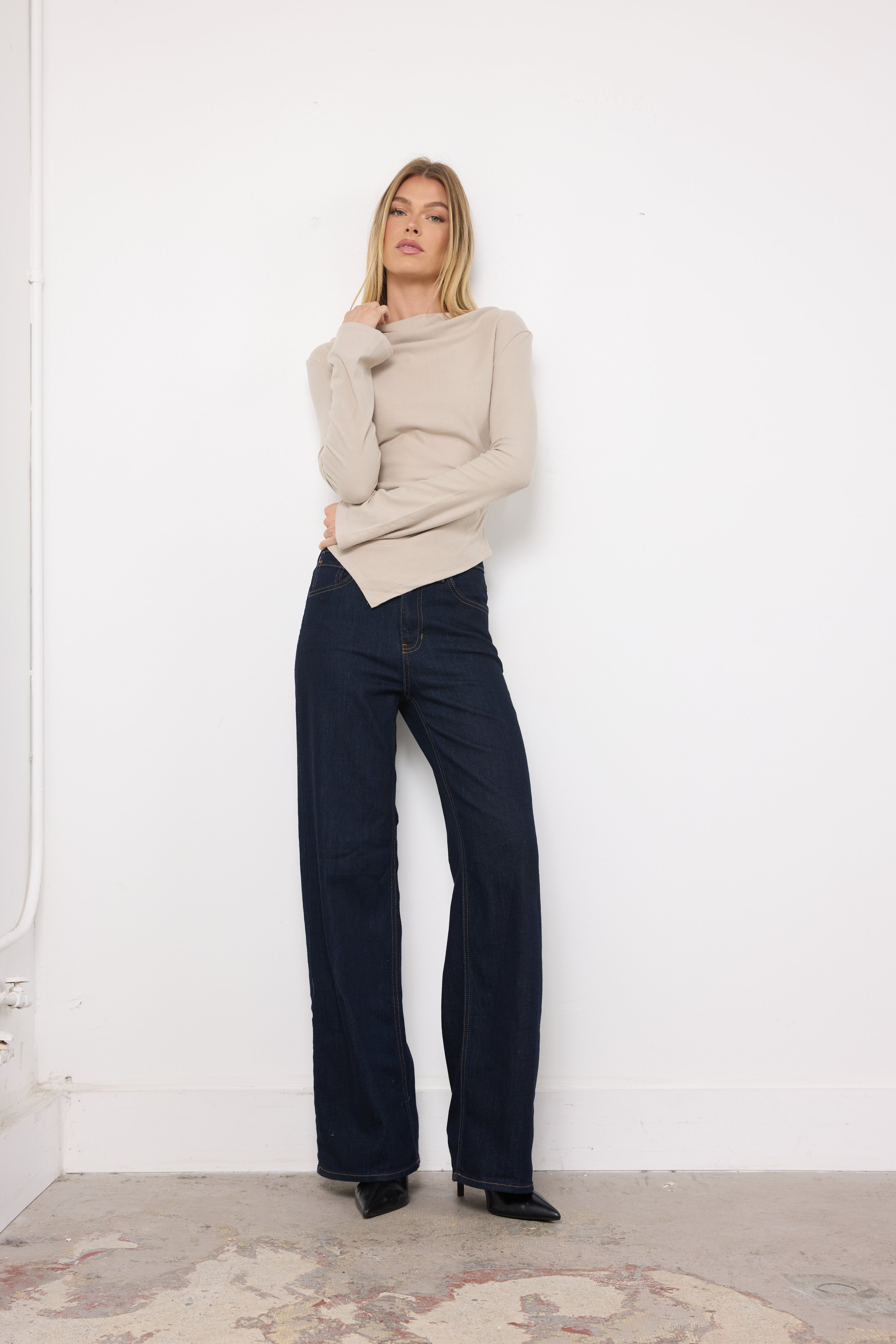 Working Remotely Taupe Top