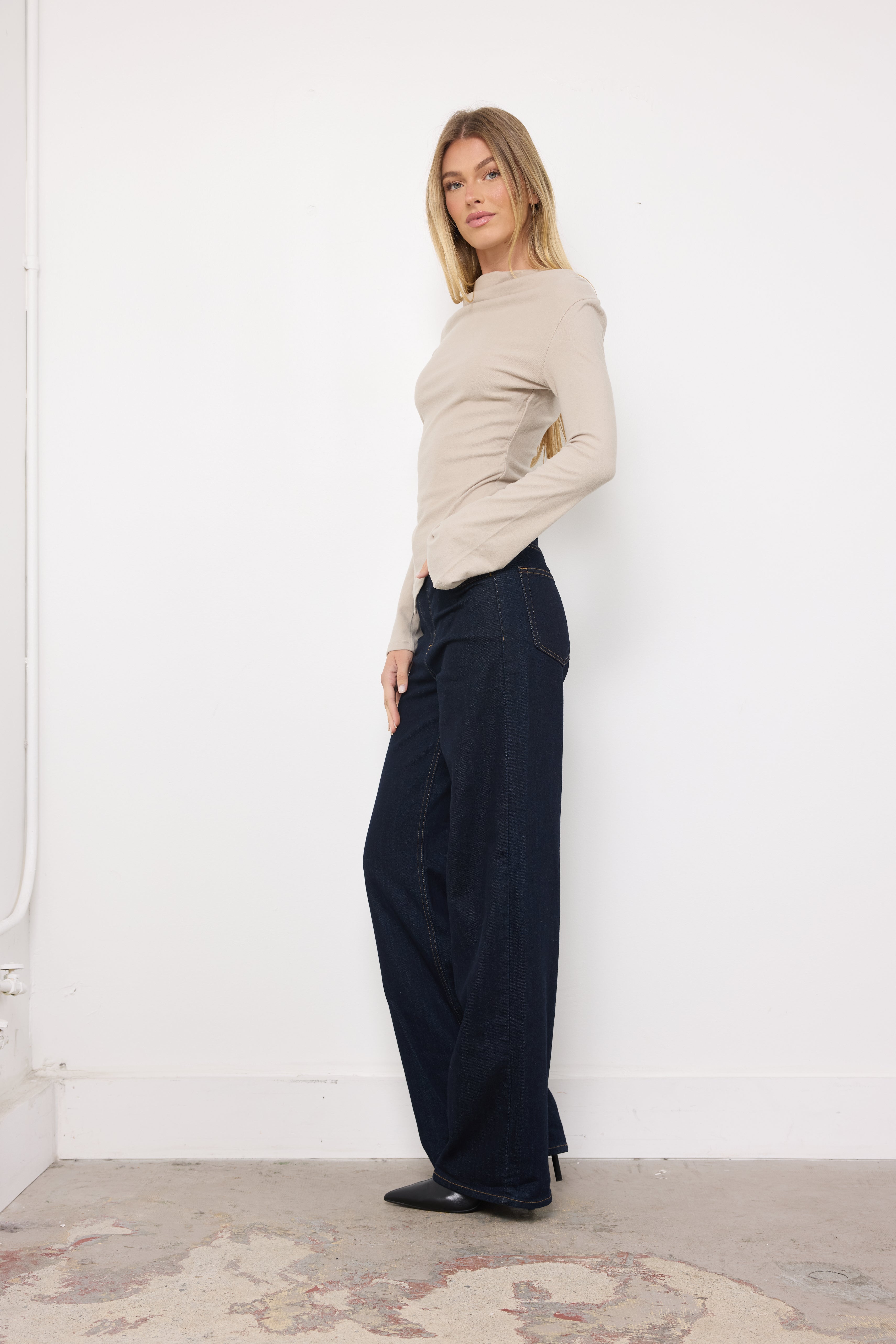 Working Remotely Taupe Top